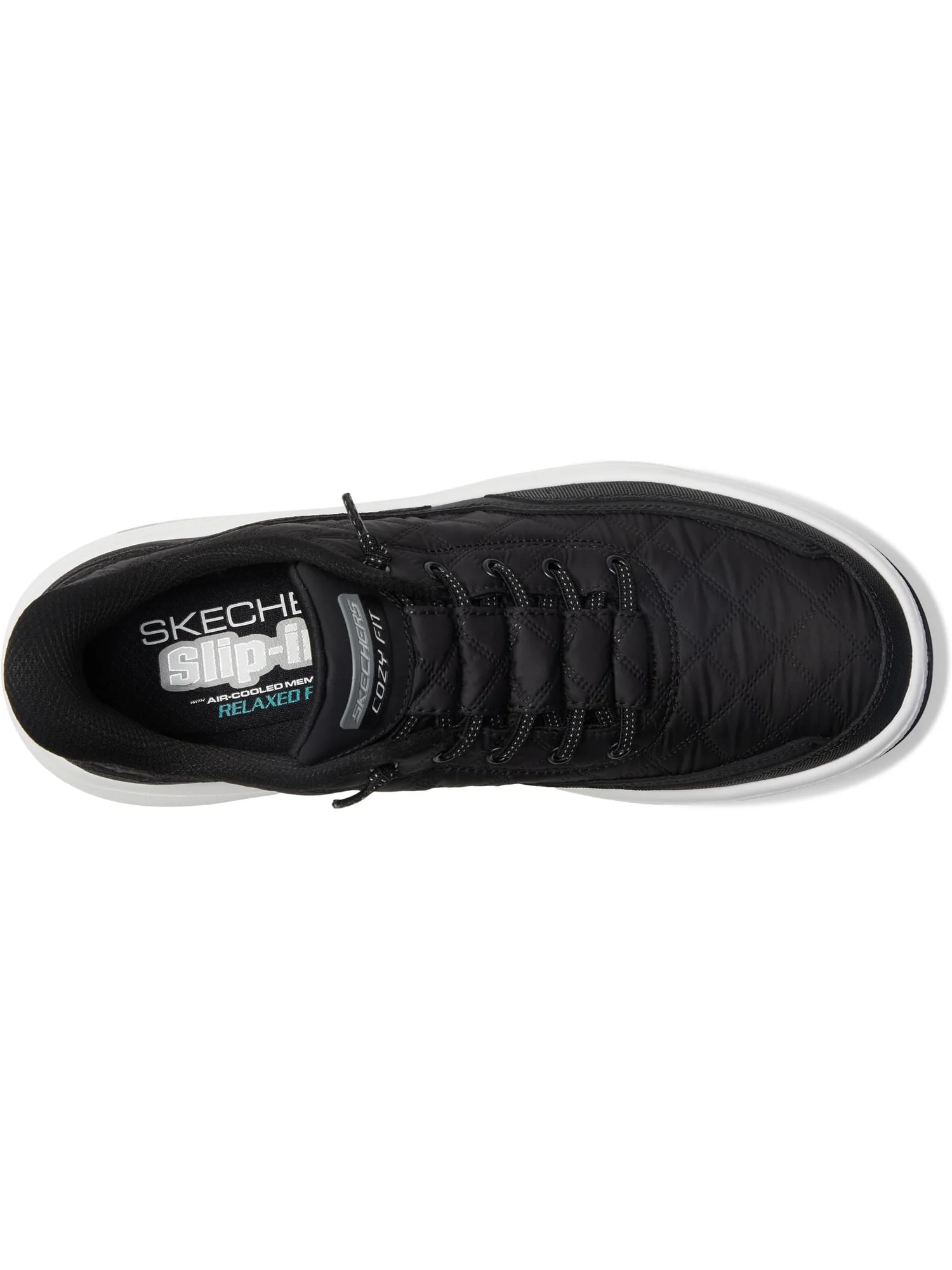 Кроссовки SKECHERS Urban Explore Cozy Fit Hands Free Slip-in — изображение 2 из 7, черный/белый