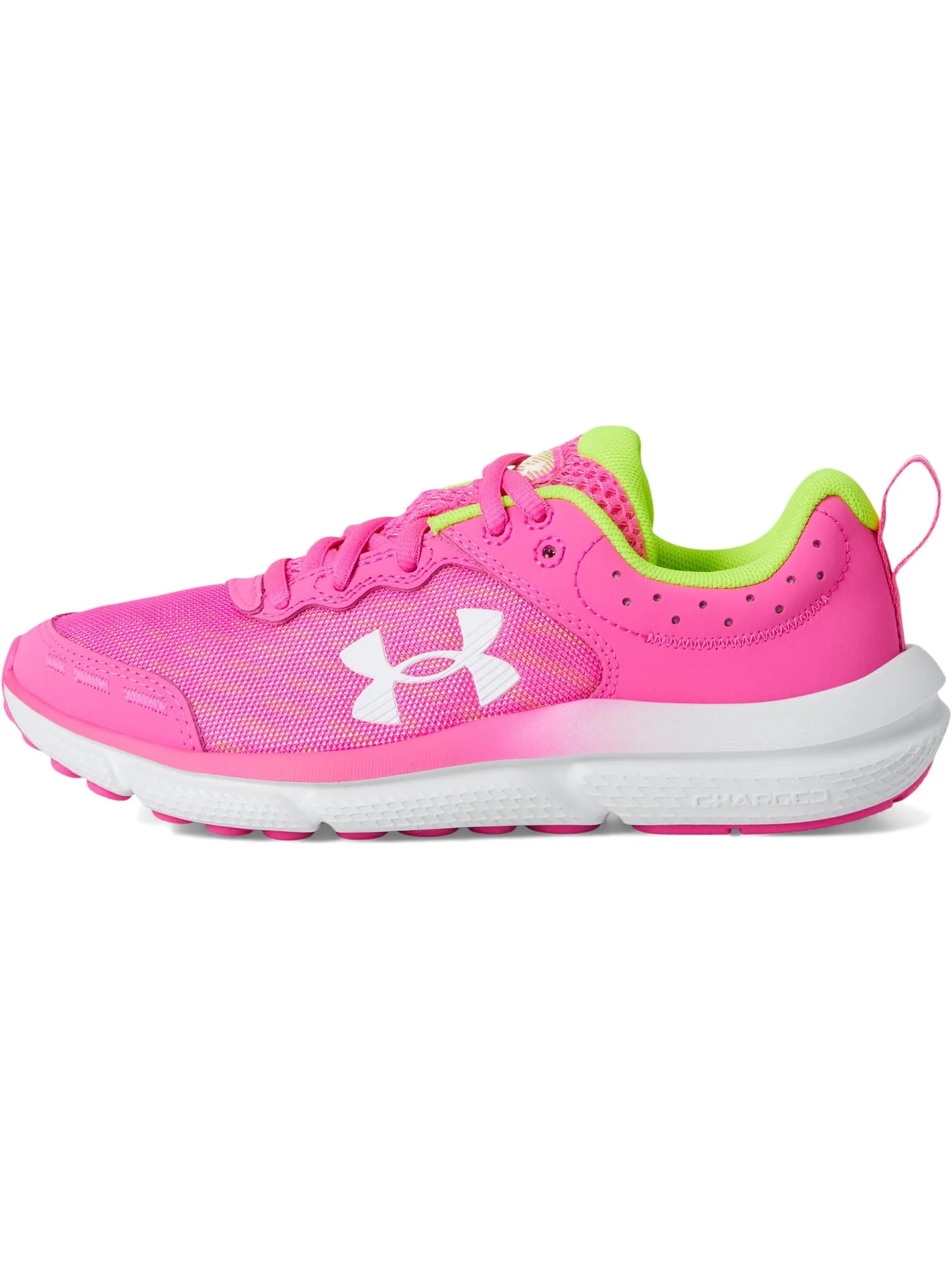 Кроссовки Under Armour Kids Assert 10 — изображение 4 из 7, розовый/желтый/белый