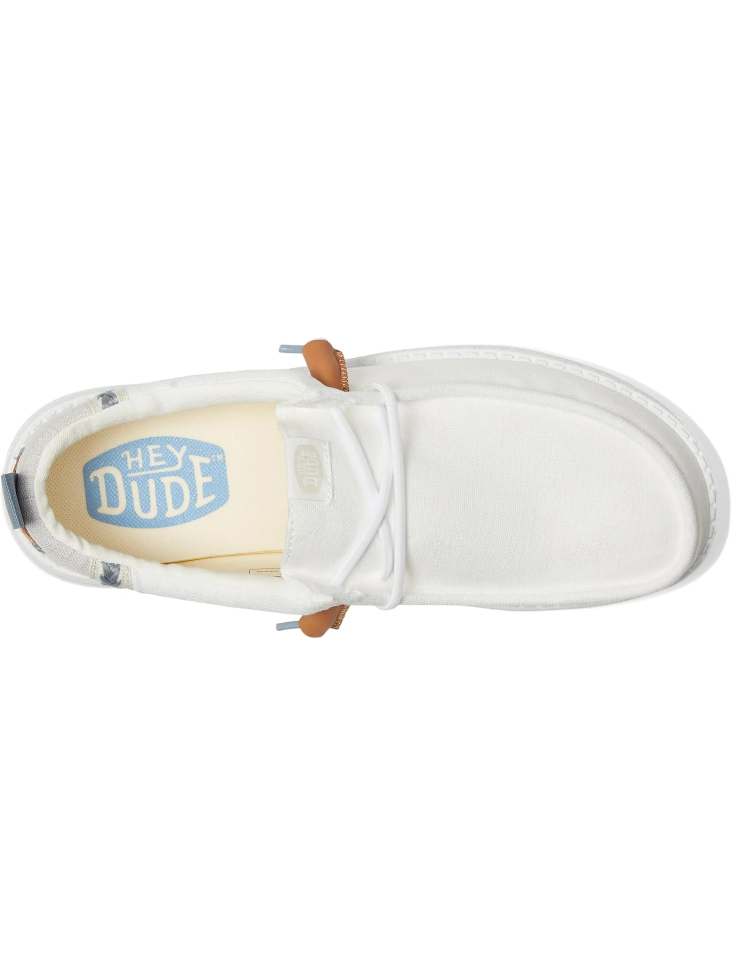 Лоферы Hey Dude Wally Summer Linen — изображение 2 из 7, белый/серый