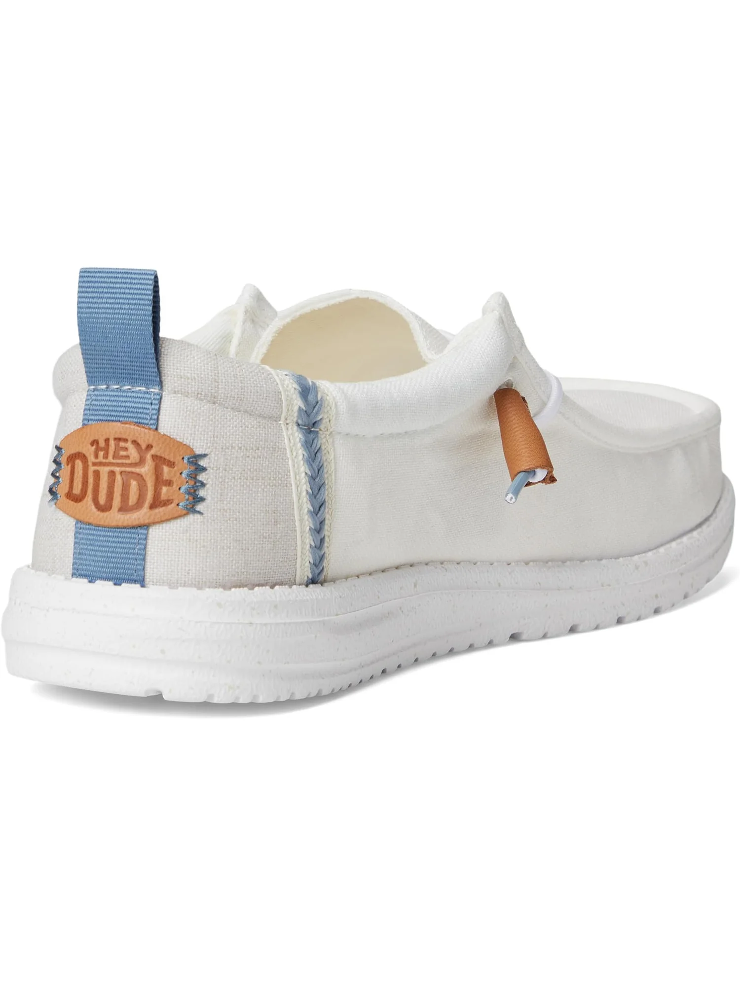 Лоферы Hey Dude Wally Summer Linen — изображение 5 из 7, белый/серый