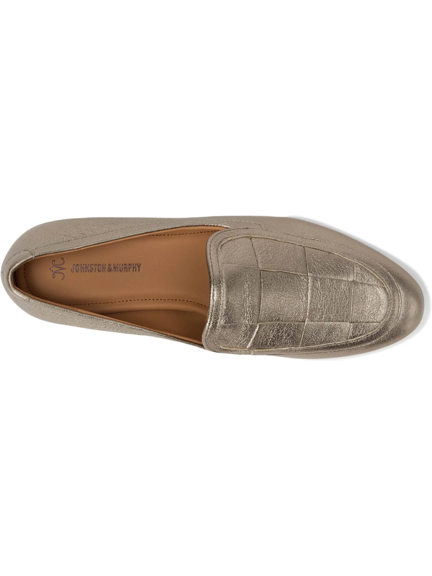 Лоферы Johnston & Murphy Ali Woven Loafer — изображение 2 из 7, золотистый металлик