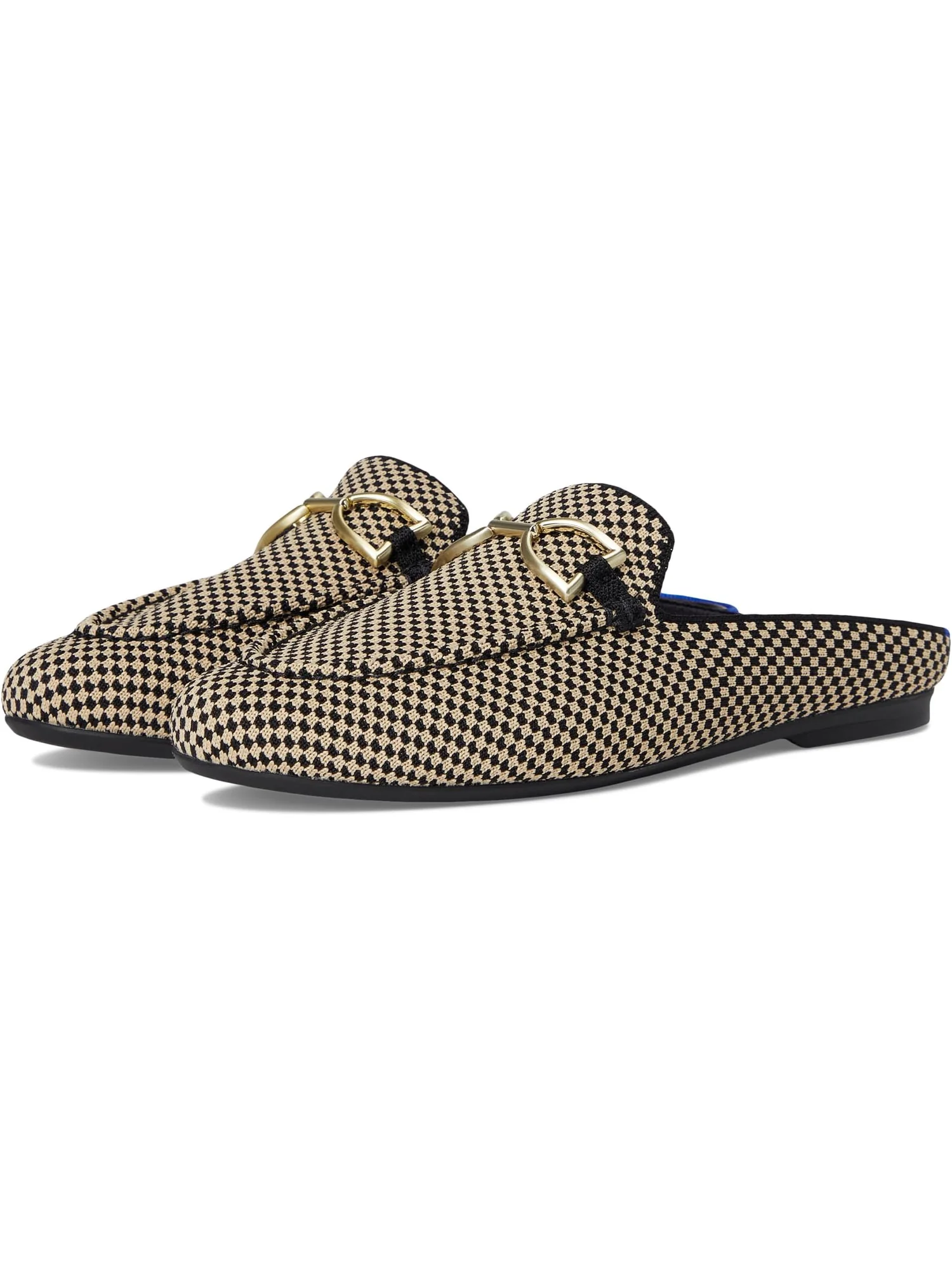 Лоферы Rothy's The Double Bit Loafer Mule, цвет Classic Micro Check