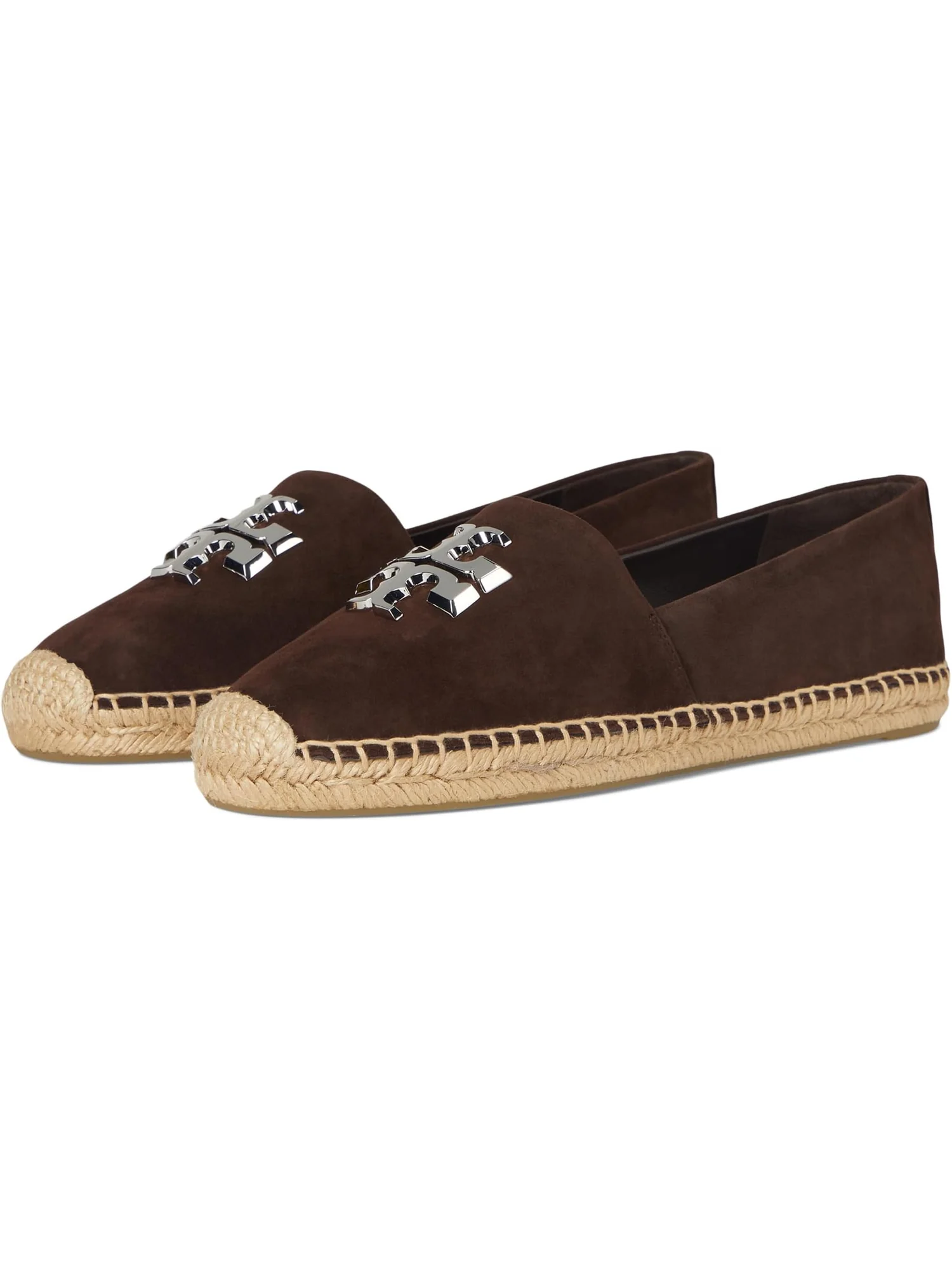 Лоферы Tory Burch Eleanor Espadrille — изображение 1 из 7, темный/серебристый