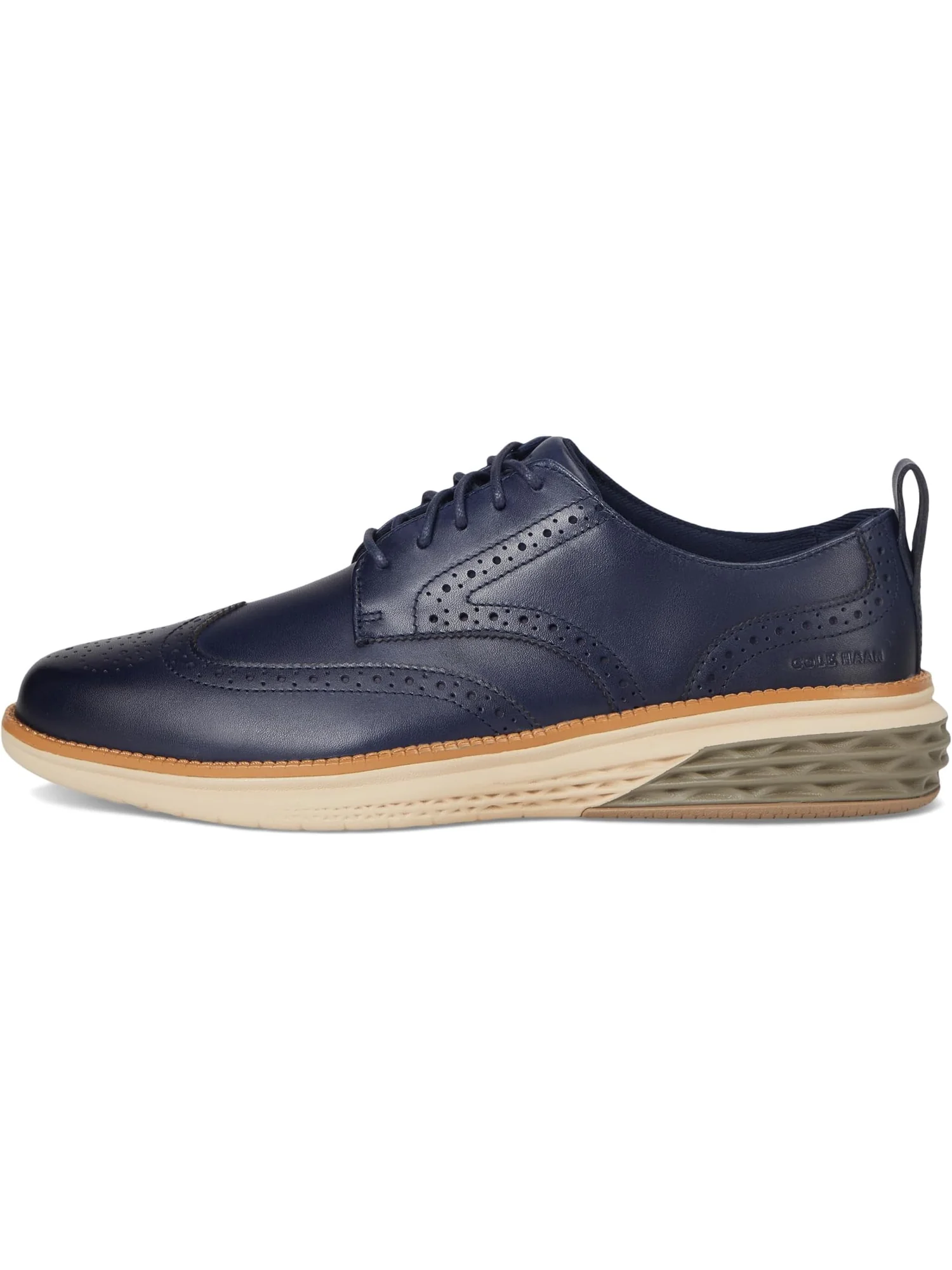 Оксфорды Cole Haan Grand Hurrion Wing Tip Oxford, цвет Midnight Moon/Irish Coffee/Oat — изображение 4 из 7
