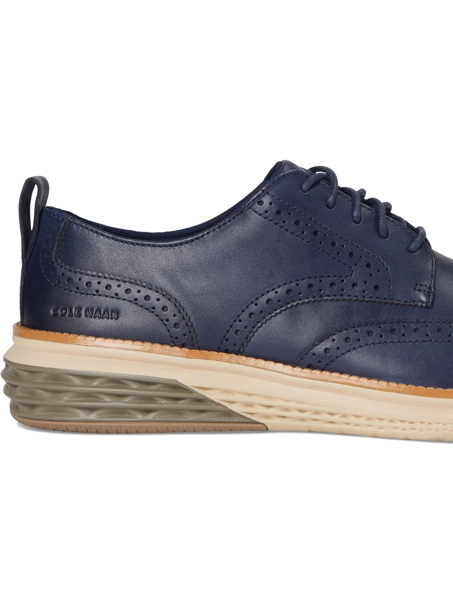 Оксфорды Cole Haan Grand Hurrion Wing Tip Oxford, цвет Midnight Moon/Irish Coffee/Oat — изображение 6 из 7