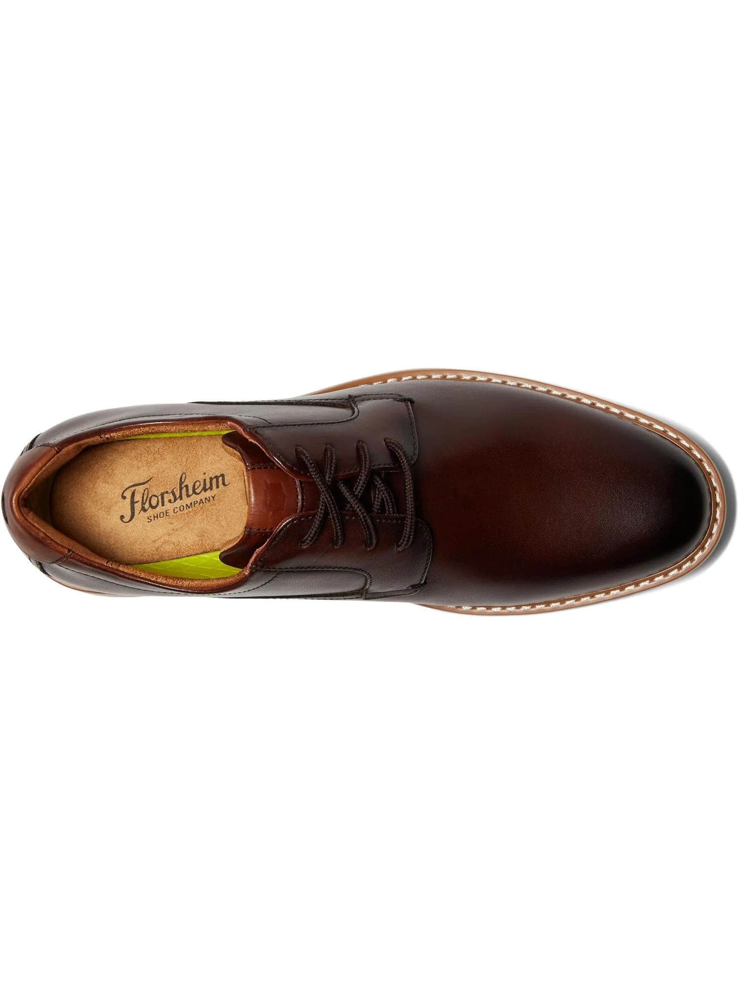 Мужские оксфорды Florsheim Norwalk Plain Toe — изображение 2 из 6, коричневый
