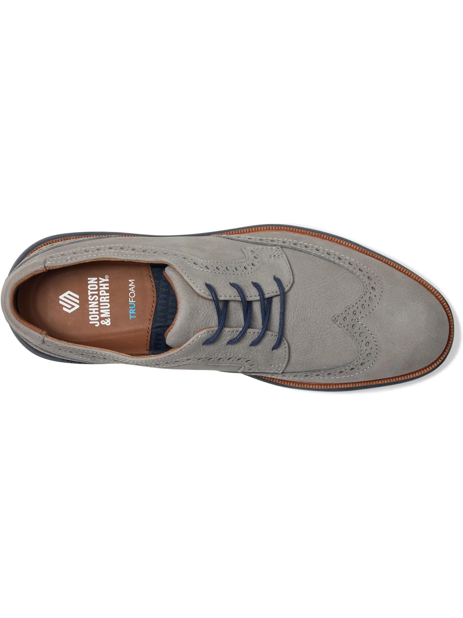 Оксфорды Johnston & Murphy Men's Larkin Wingtip — изображение 2 из 7, серый