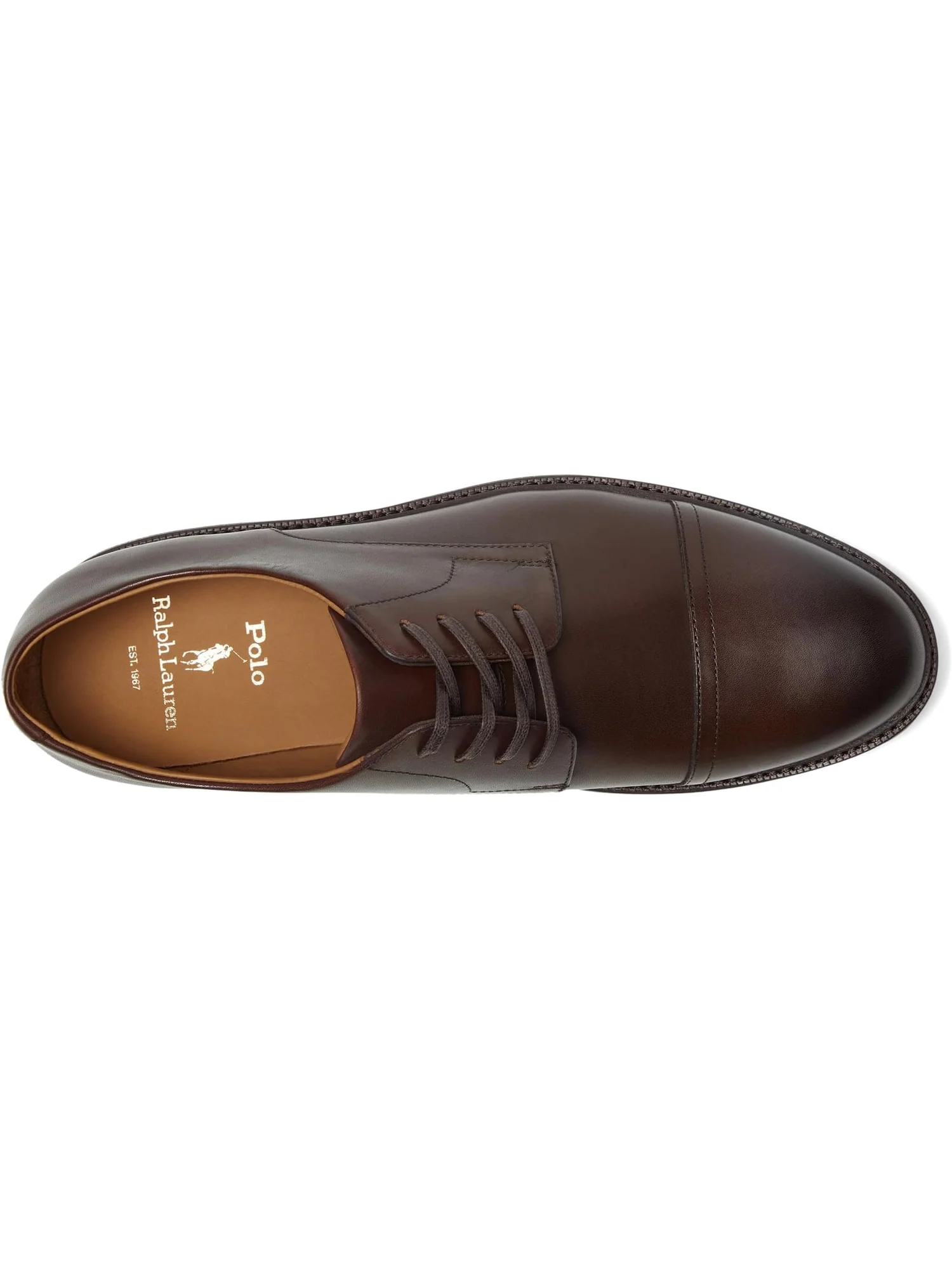 Оксфорды Polo Ralph Lauren Asher Captoe — изображение 2 из 7, коричневый