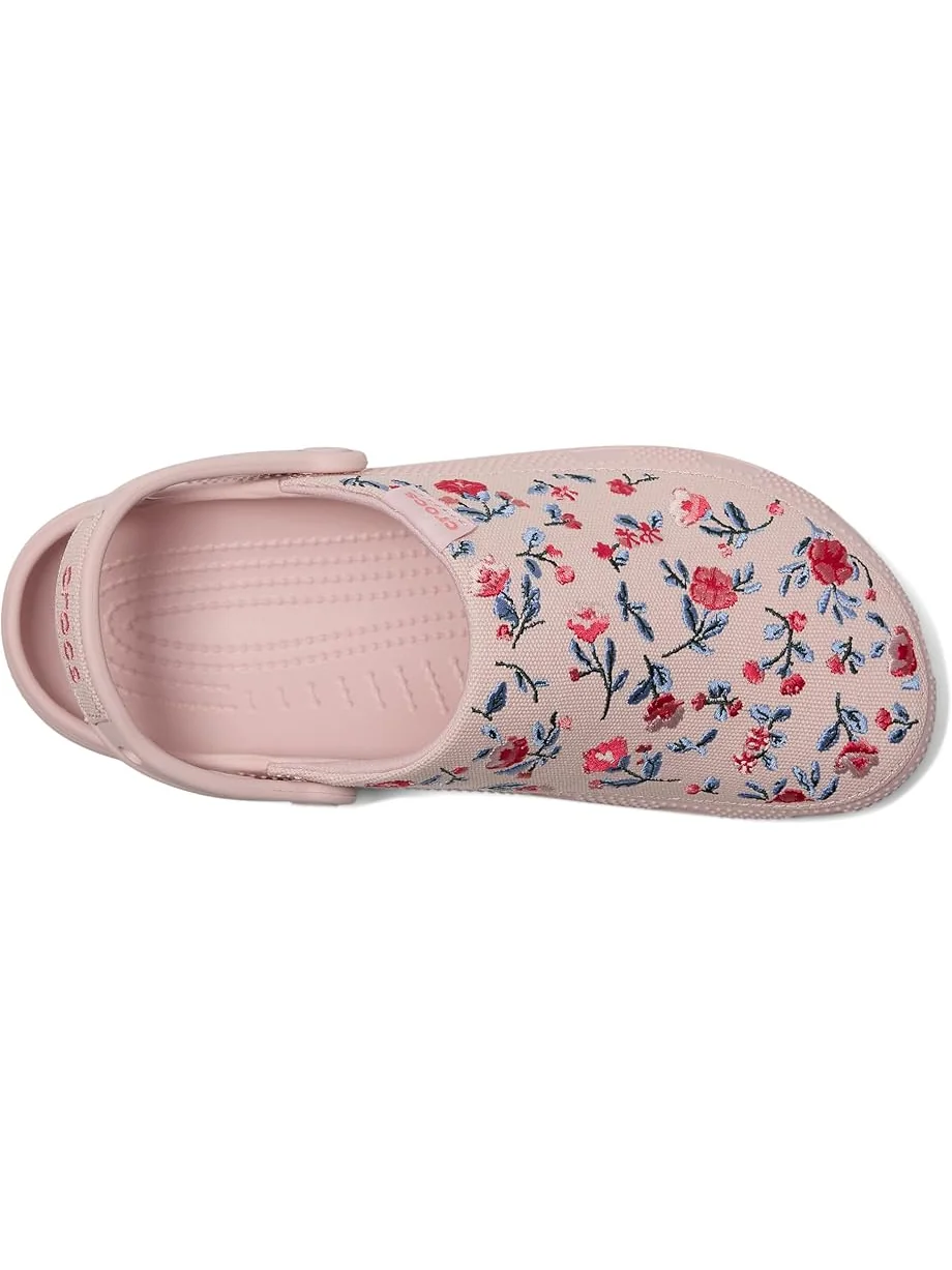 Сабо Crocs Classic Crafted Canvas Floral Cotton Candy — изображение 2 из 7, бежевый