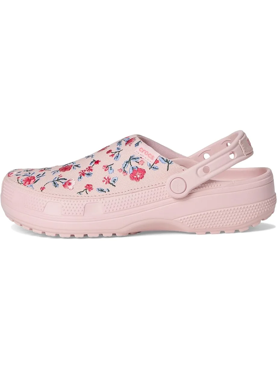 Сабо Crocs Classic Crafted Canvas Floral Cotton Candy — изображение 4 из 7, бежевый