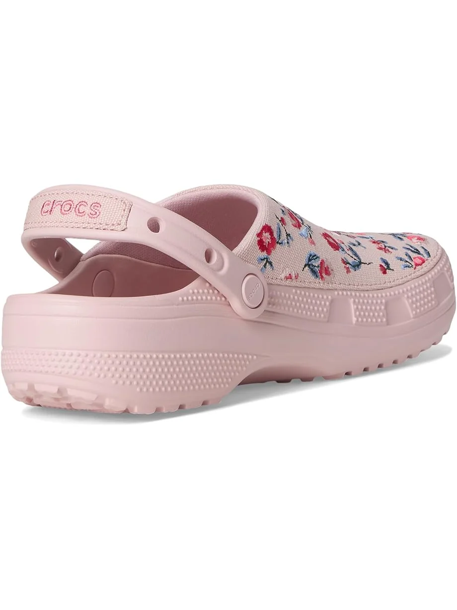 Сабо Crocs Classic Crafted Canvas Floral Cotton Candy — изображение 5 из 7, бежевый