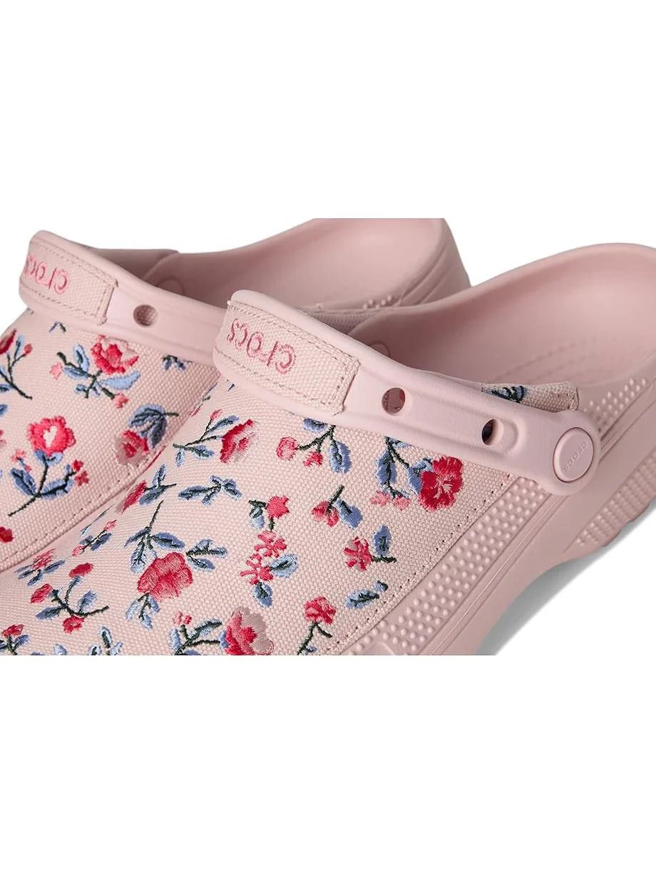 Сабо Crocs Classic Crafted Canvas Floral Cotton Candy — изображение 6 из 7, бежевый