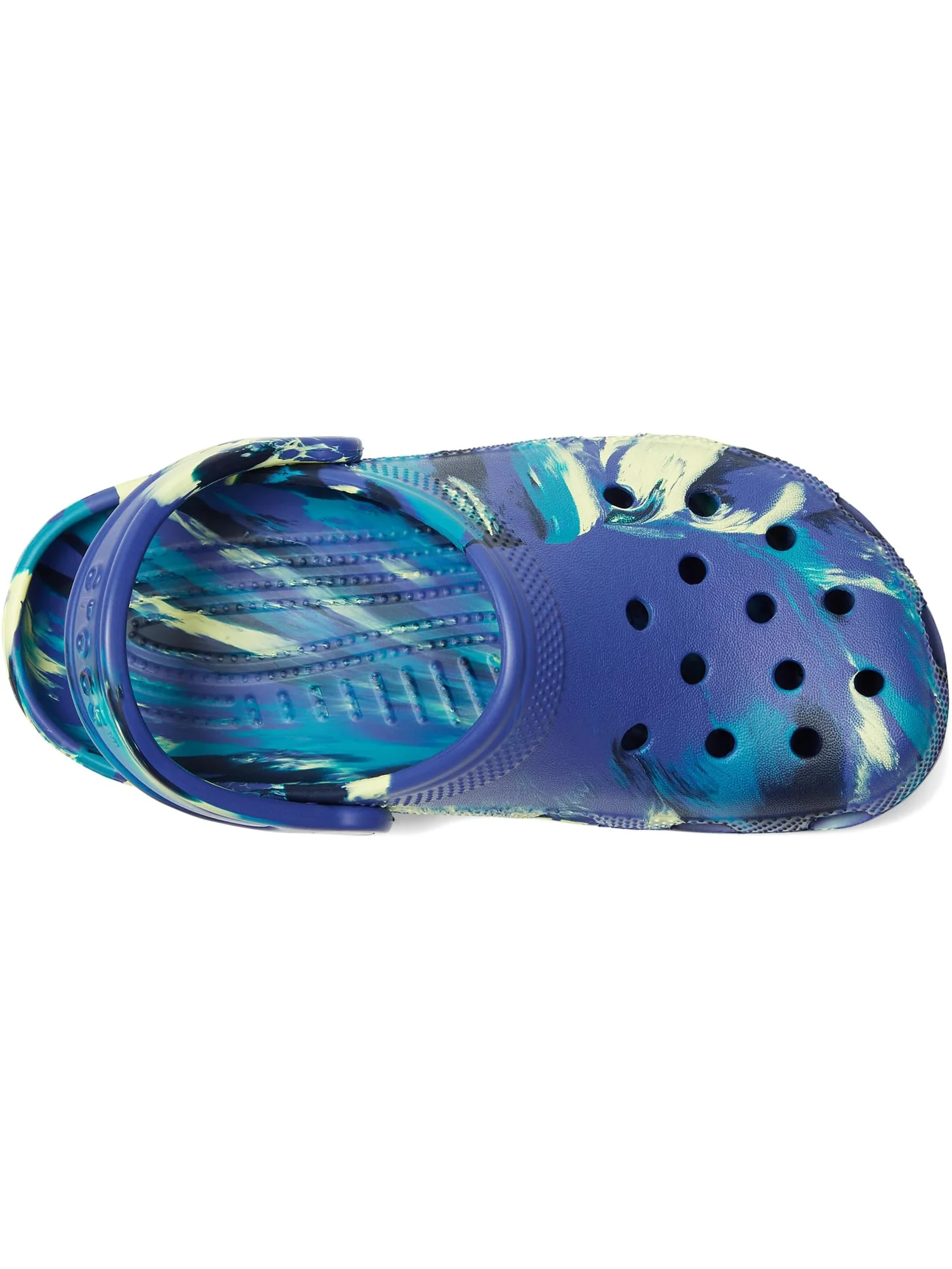 Сабо Crocs Kids Classic Marbled Tie-Dye Clog — изображение 2 из 7, темно-синий