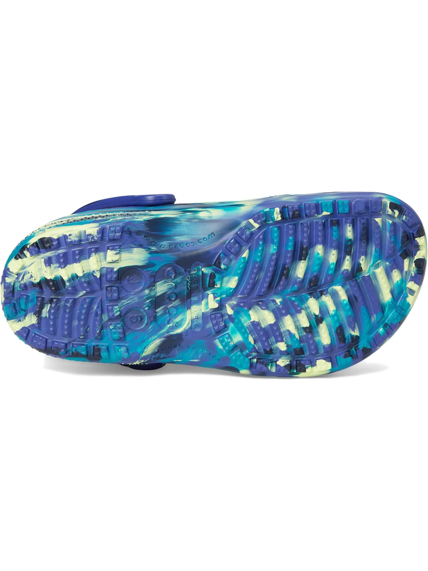 Сабо Crocs Kids Classic Marbled Tie-Dye Clog — изображение 3 из 7, темно-синий