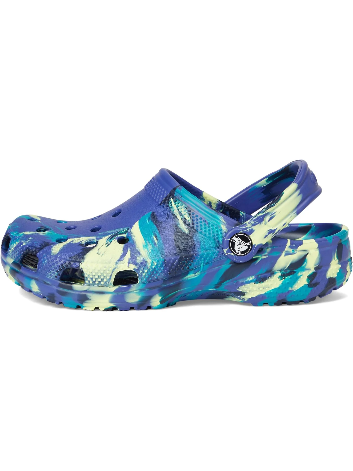 Сабо Crocs Kids Classic Marbled Tie-Dye Clog — изображение 4 из 7, темно-синий