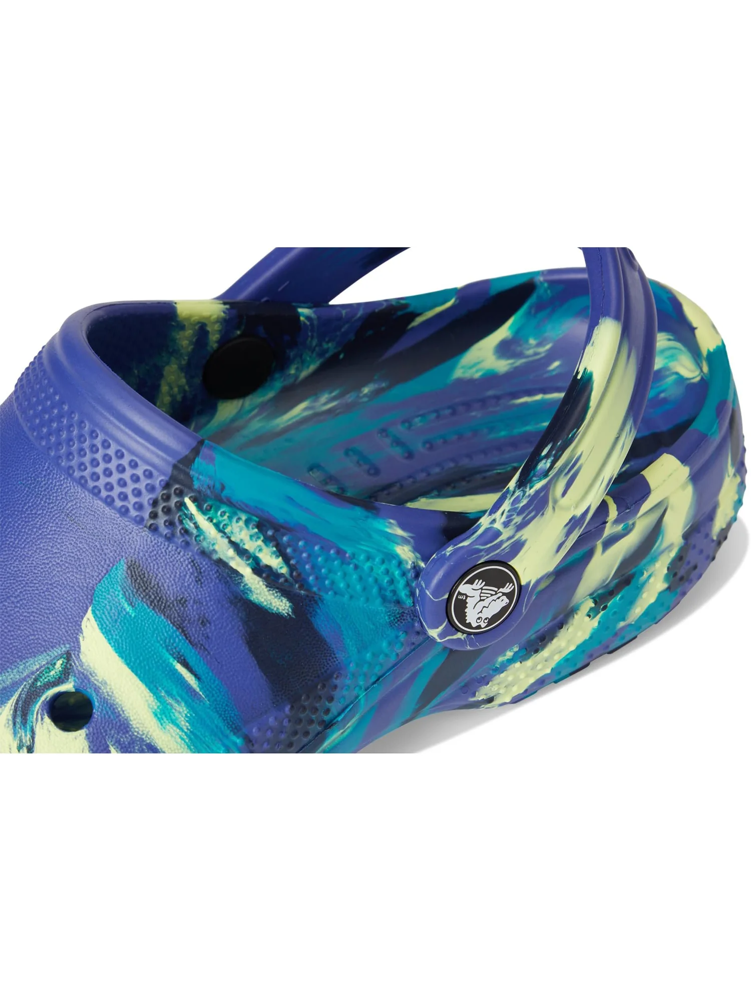 Сабо Crocs Kids Classic Marbled Tie-Dye Clog — изображение 6 из 7, темно-синий