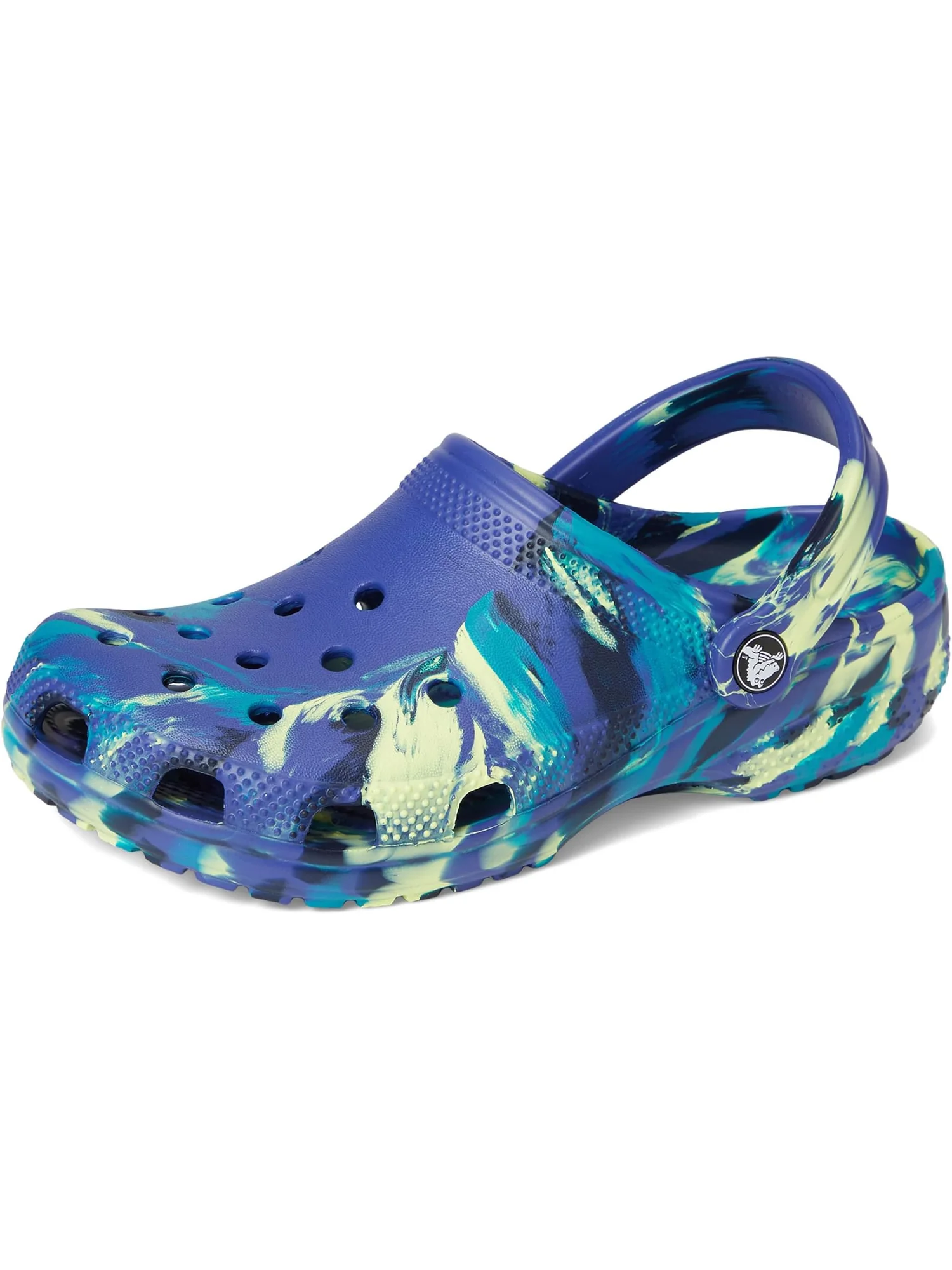 Сабо Crocs Kids Classic Marbled Tie-Dye Clog — изображение 7 из 7, темно-синий