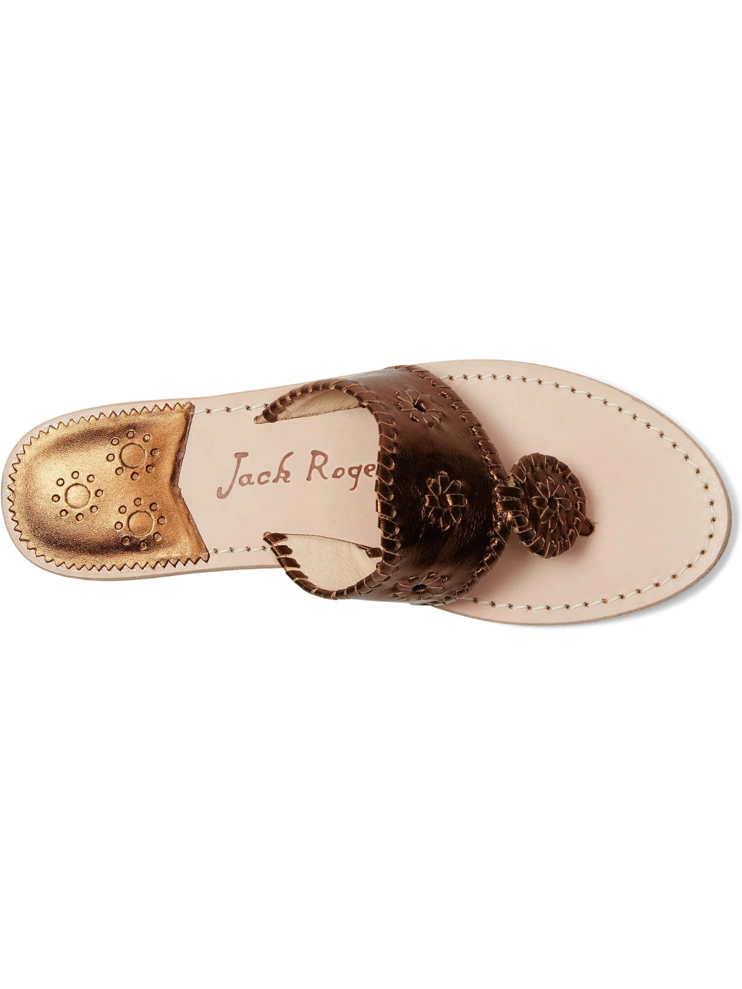 Сандалии Jack Rogers Jacks Flat Sandal — изображение 2 из 7, бронзовый