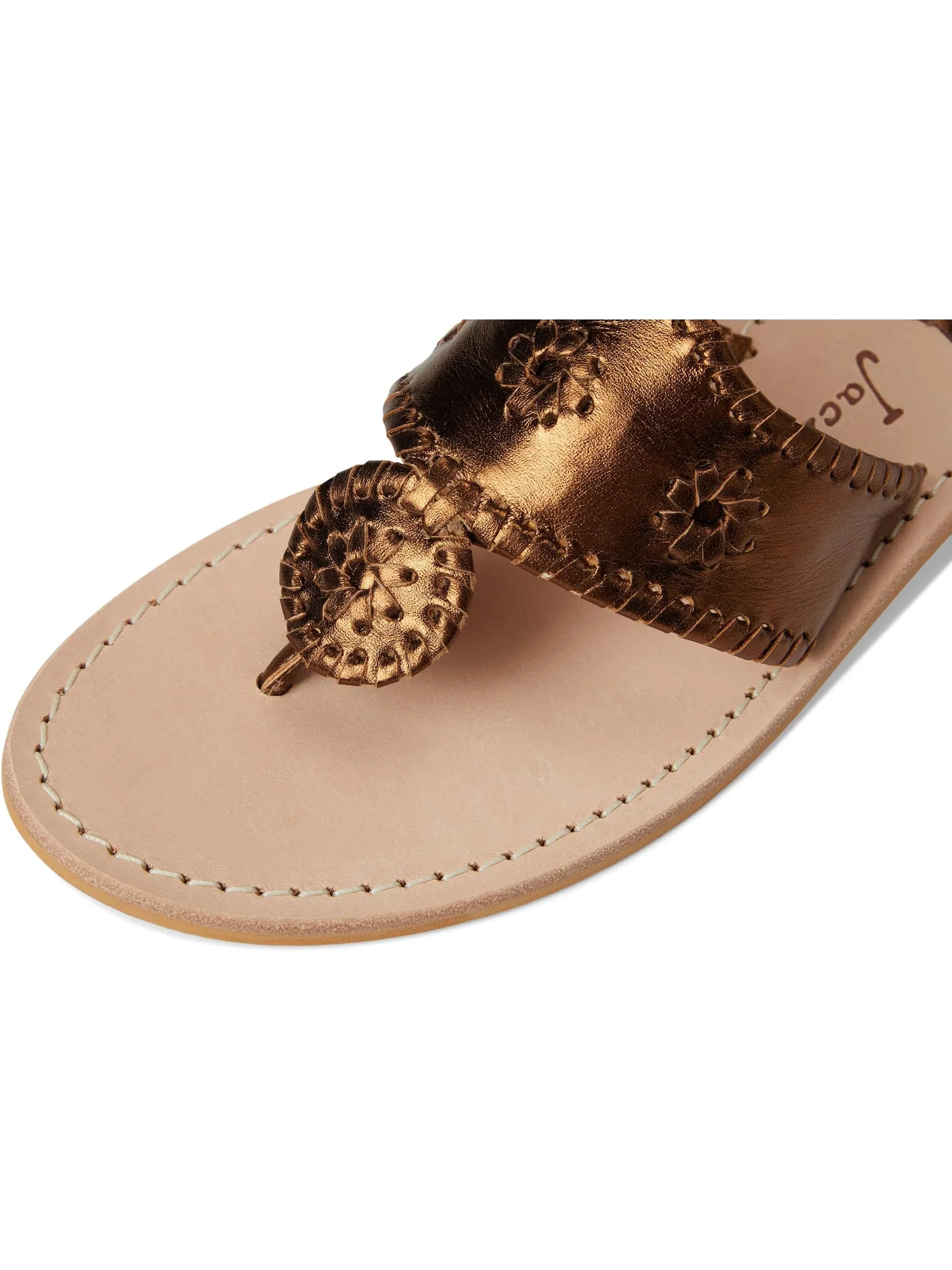 Сандалии Jack Rogers Jacks Flat Sandal — изображение 6 из 7, бронзовый