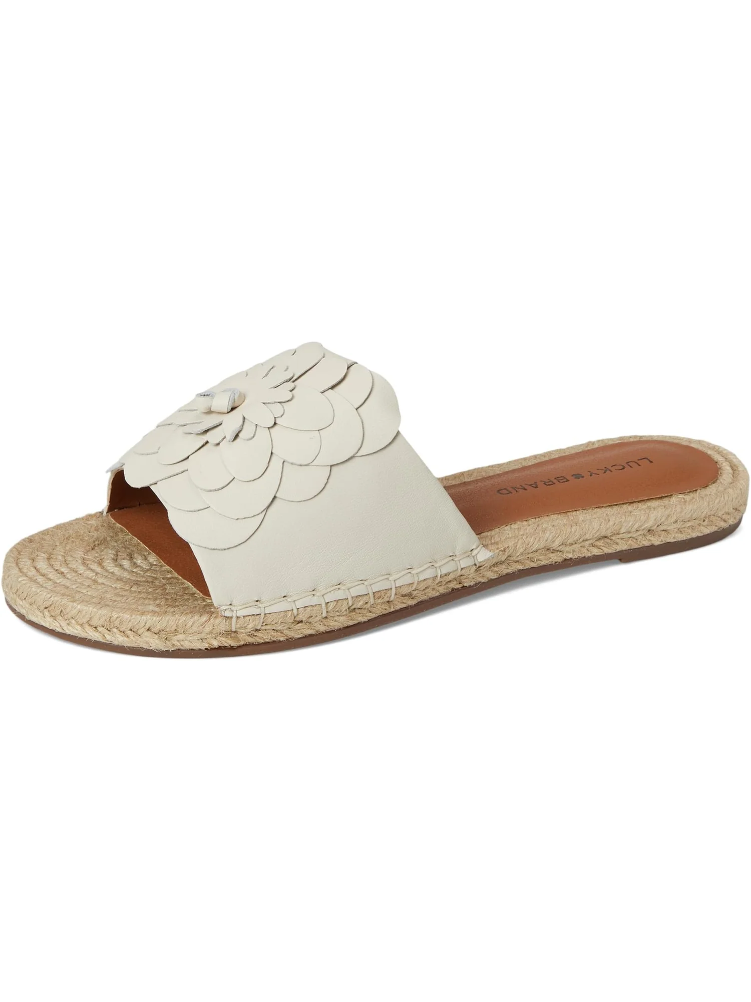 Сандалии Lucky Brand Biricha Floral Flat Sandals — изображение 7 из 7, белый