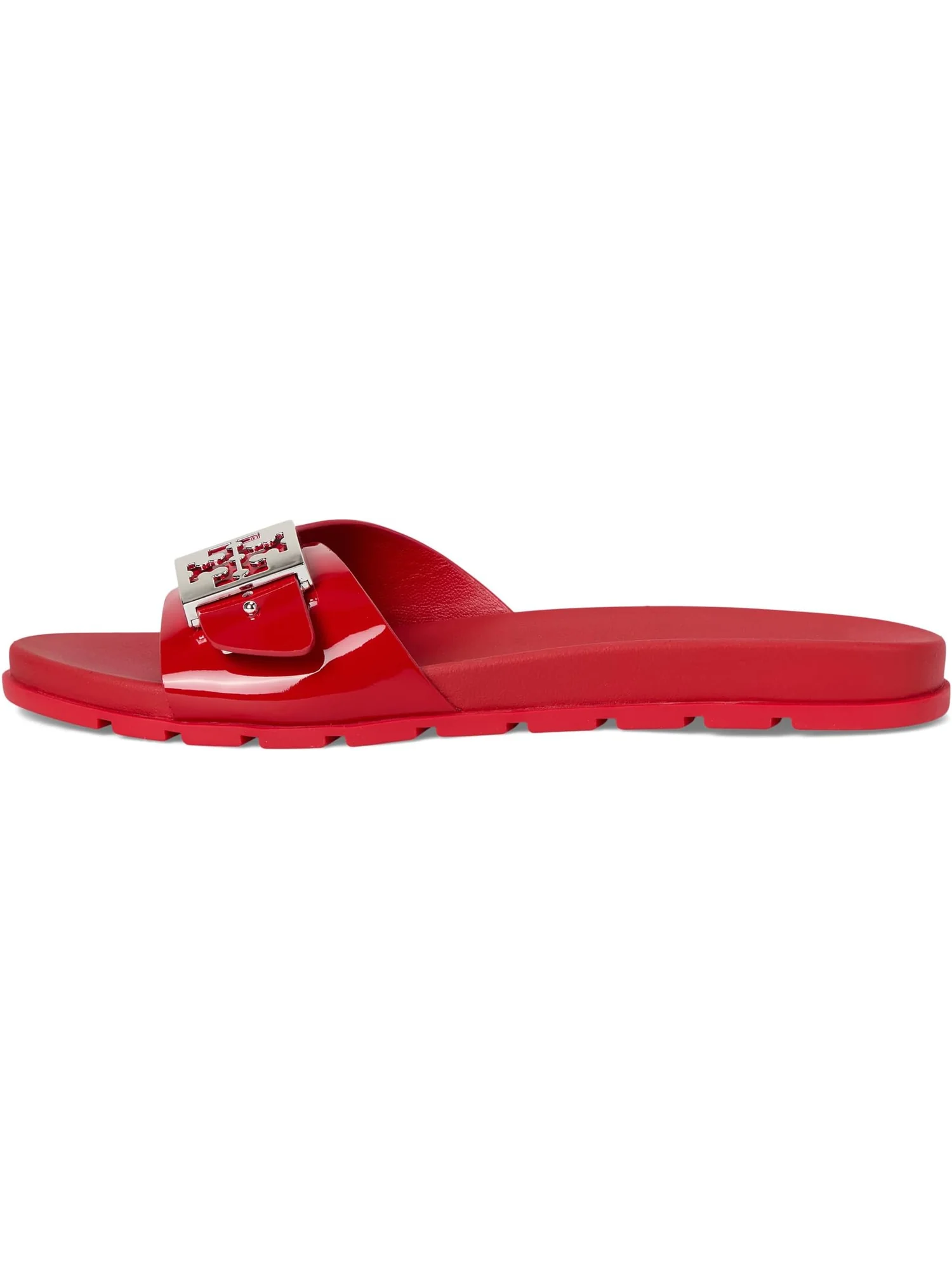 Сандалии Tory Burch Buckle Slide — изображение 4 из 7, красный/серебристый