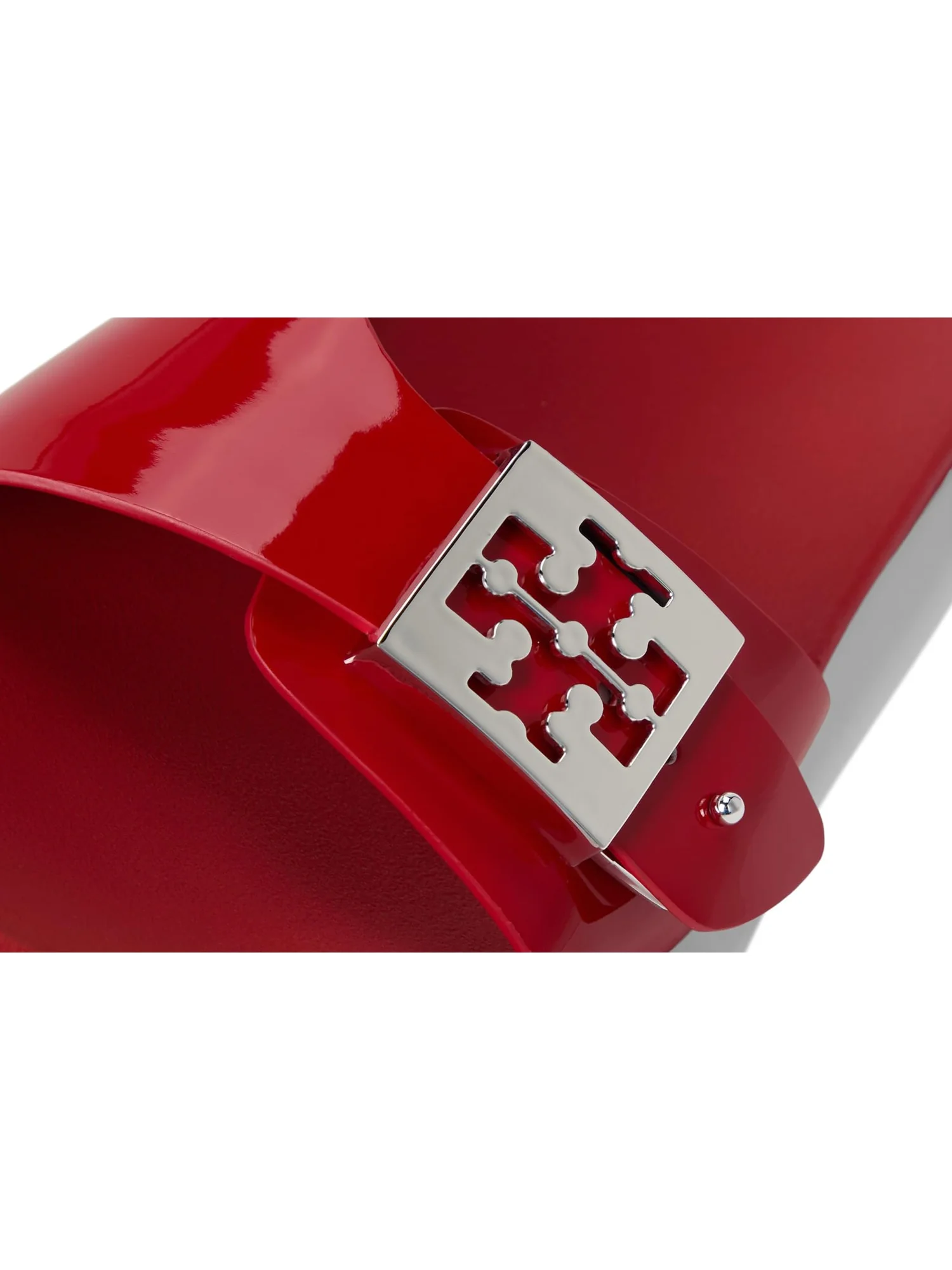 Сандалии Tory Burch Buckle Slide — изображение 6 из 7, красный/серебристый