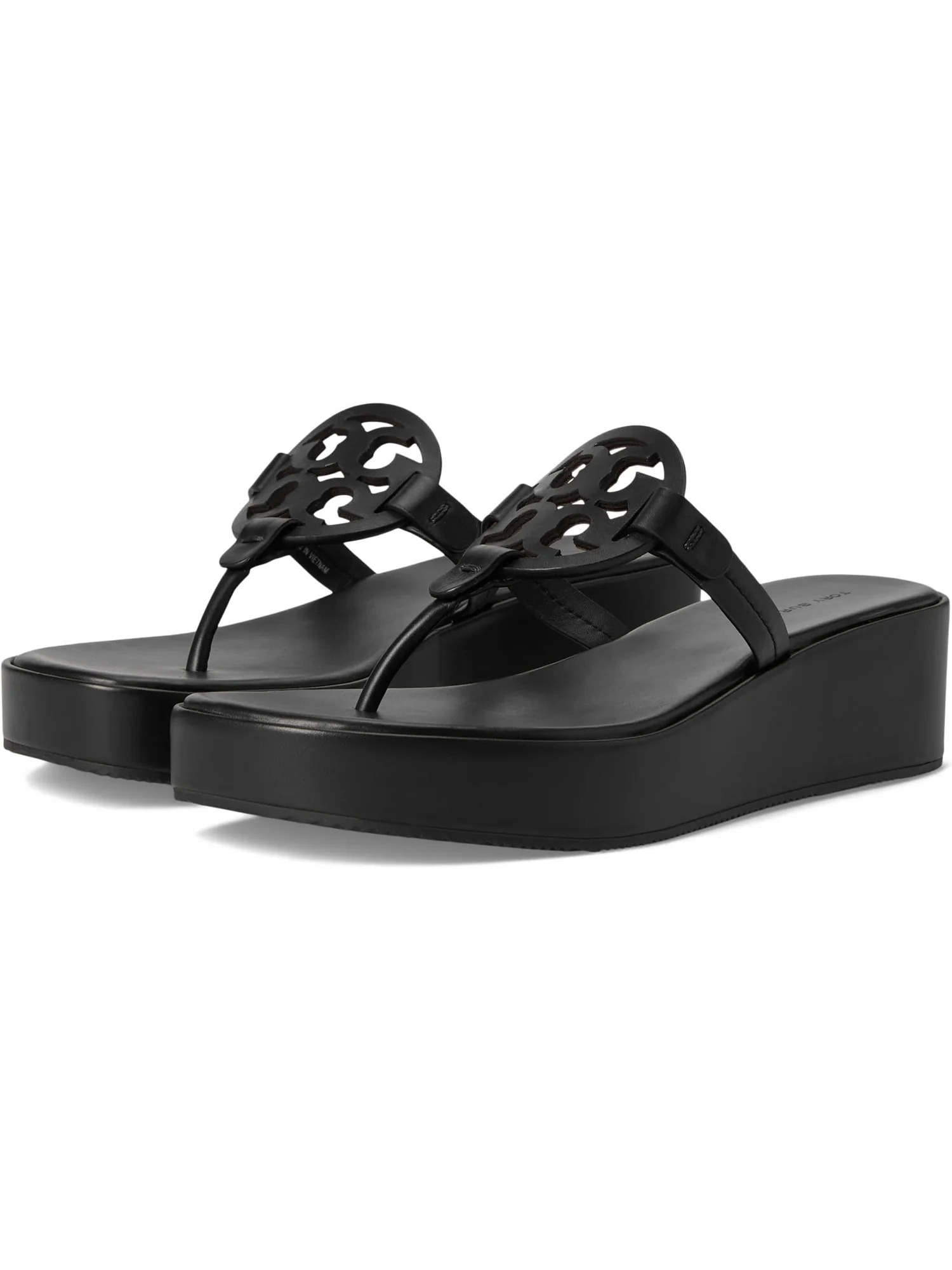 Сандалии Tory Burch Miller Wedge 25 mm — изображение 1 из 7, черный