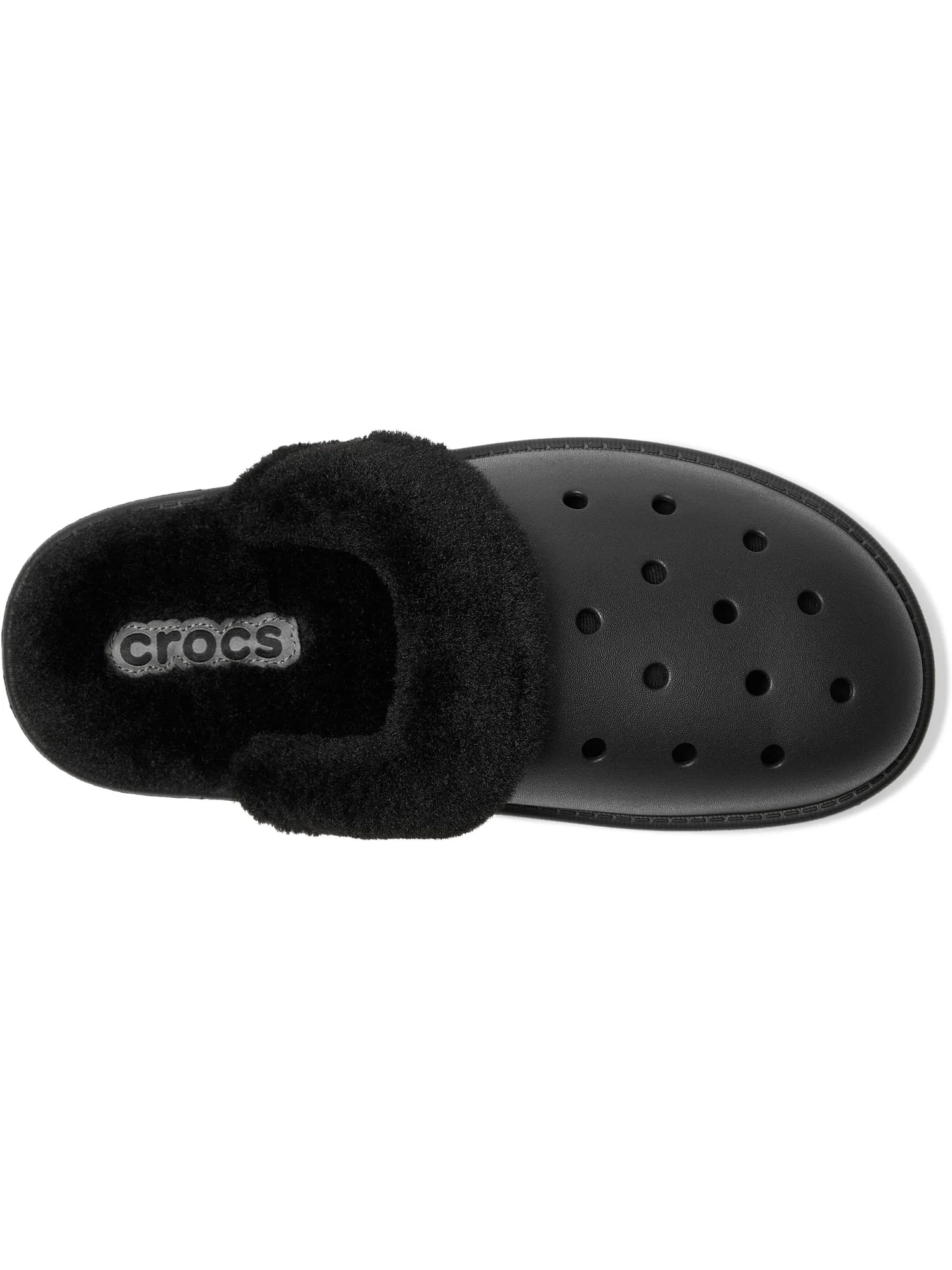 Тапочки Crocs Classic Fuzz Scuff Slippers — изображение 2 из 7, черный