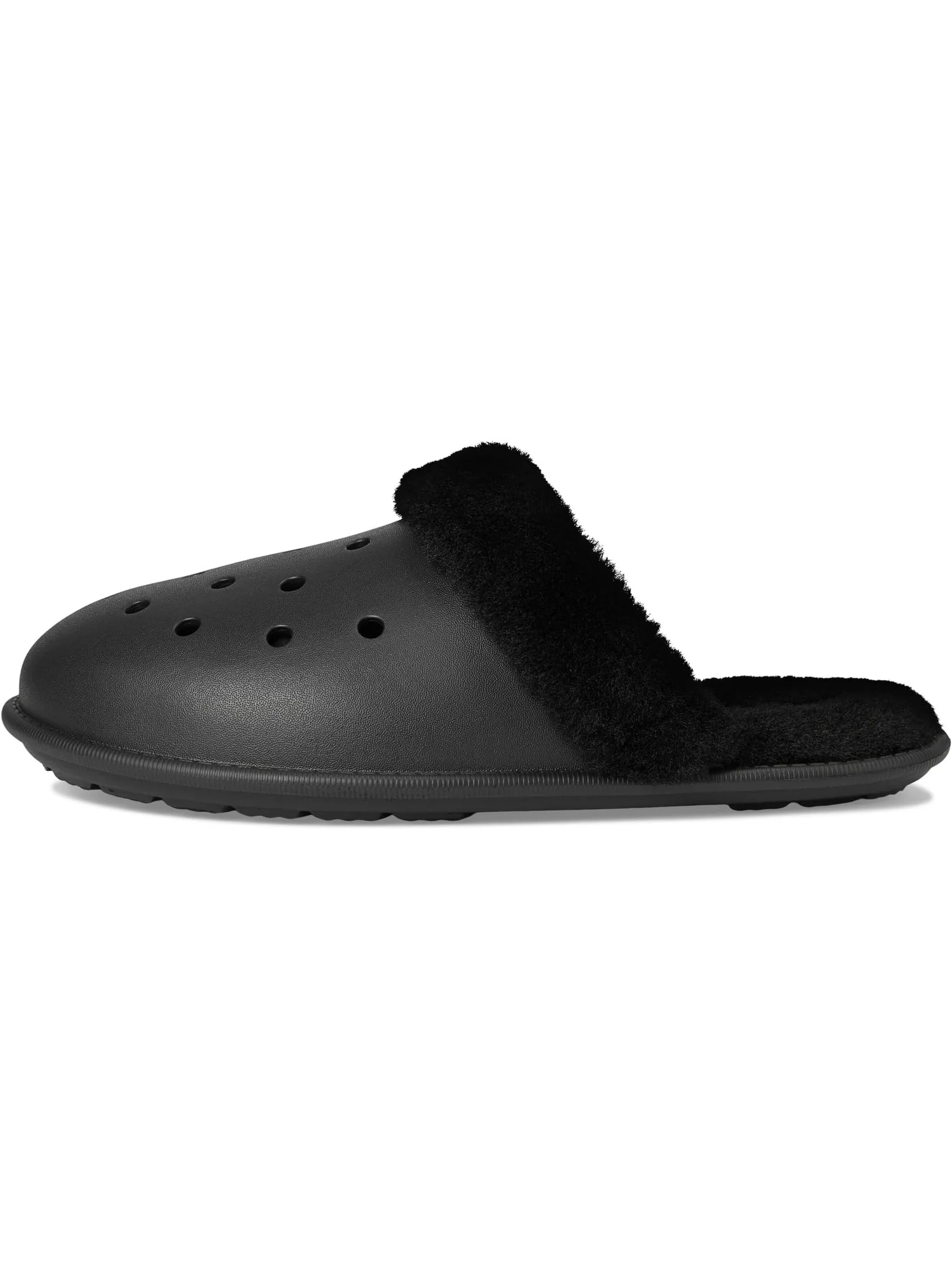 Тапочки Crocs Classic Fuzz Scuff Slippers — изображение 4 из 7, черный