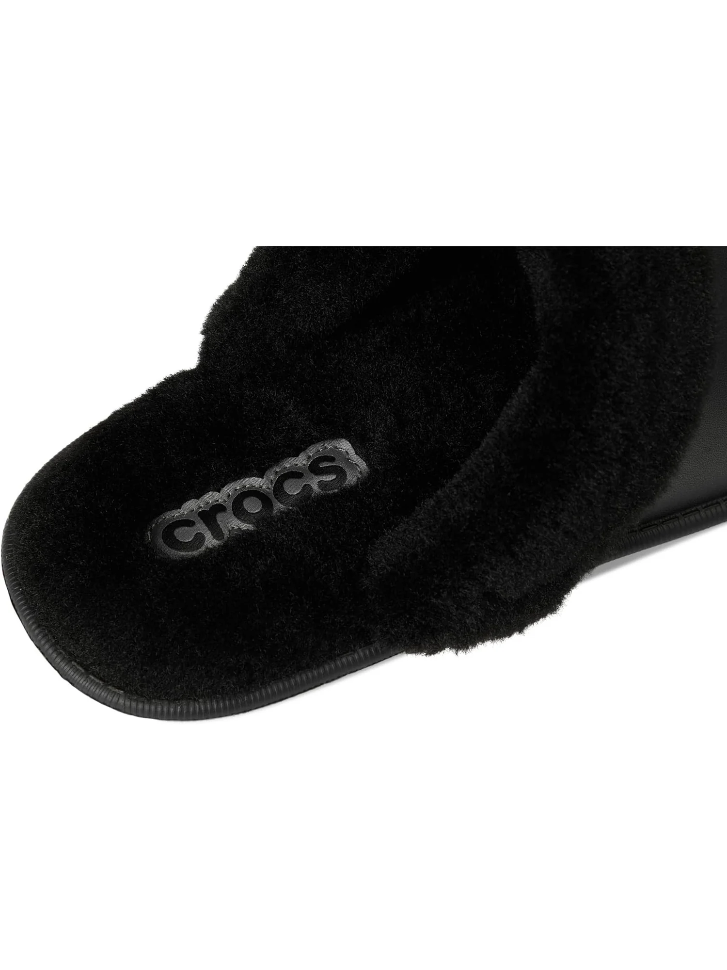 Тапочки Crocs Classic Fuzz Scuff Slippers — изображение 6 из 7, черный