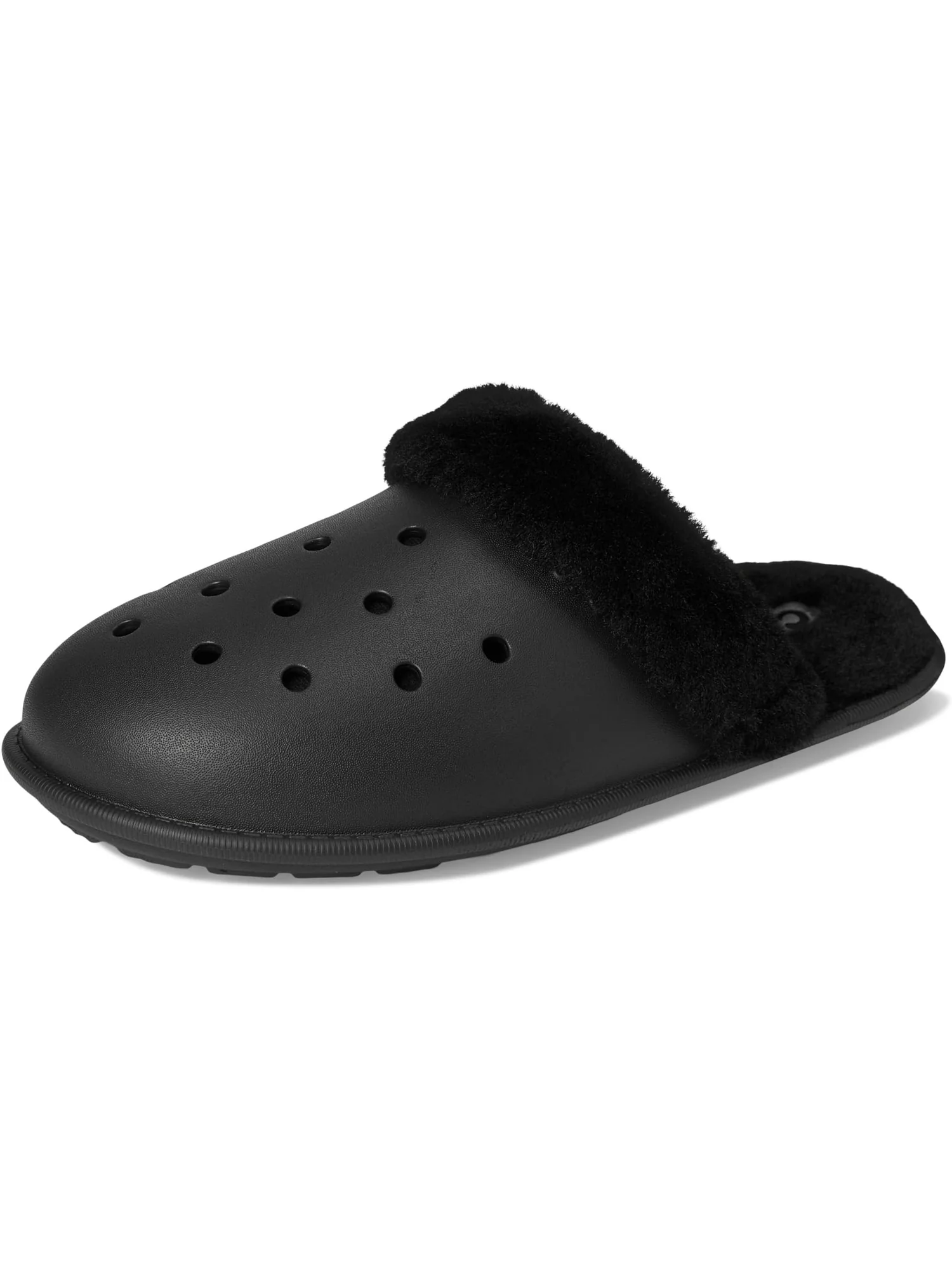 Тапочки Crocs Classic Fuzz Scuff Slippers — изображение 7 из 7, черный