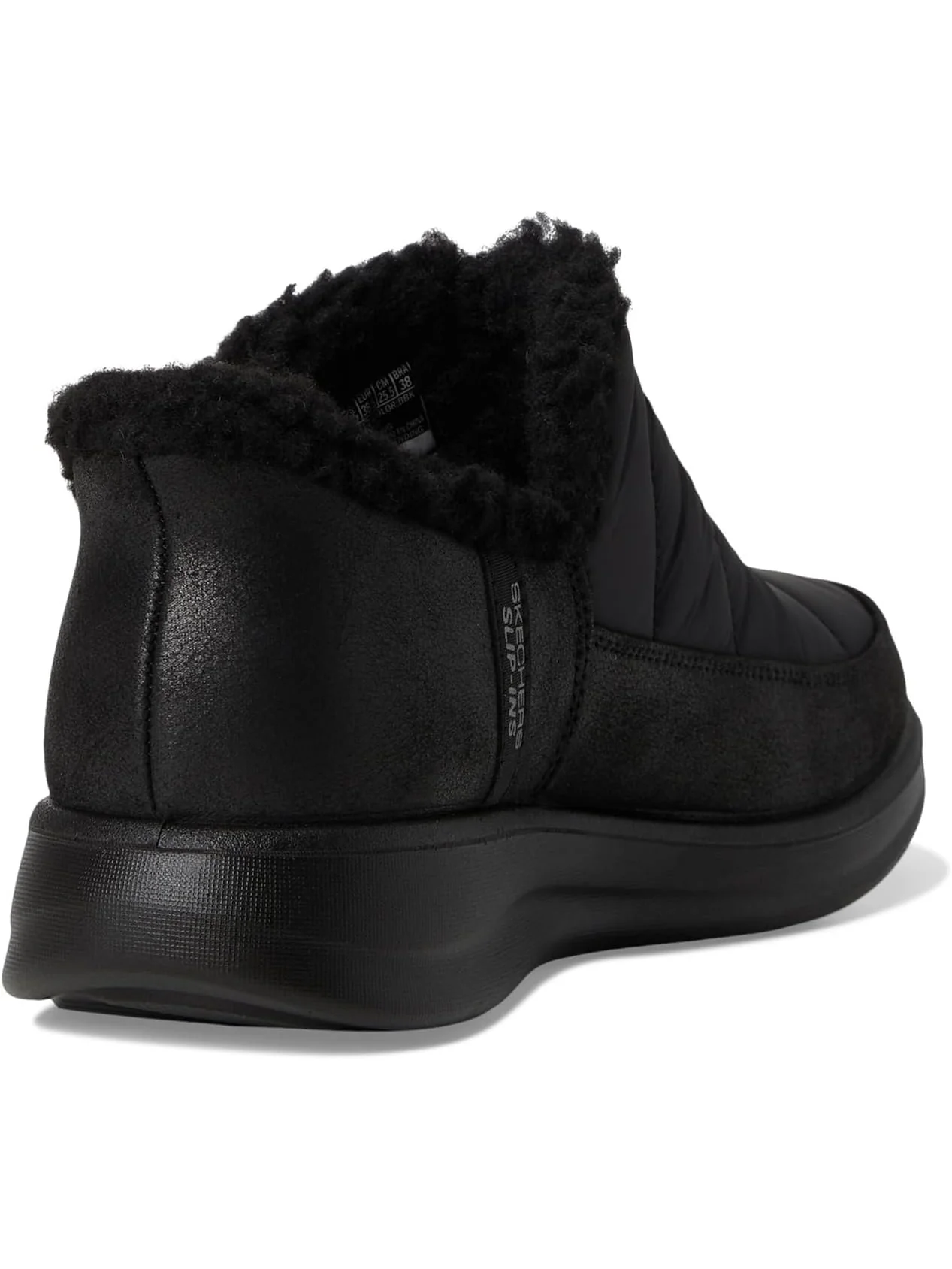 Тапочки SKECHERS Cozy Escape - Snow Puff Hands Free Slip-ins — изображение 5 из 7, черный