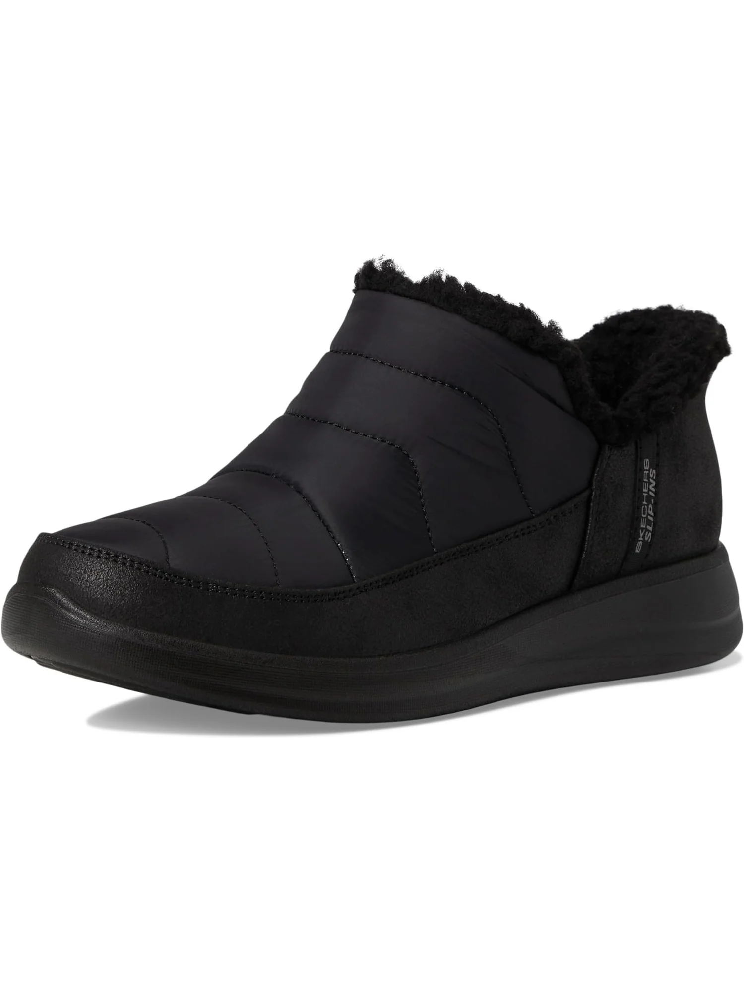 Тапочки SKECHERS Cozy Escape - Snow Puff Hands Free Slip-ins — изображение 7 из 7, черный