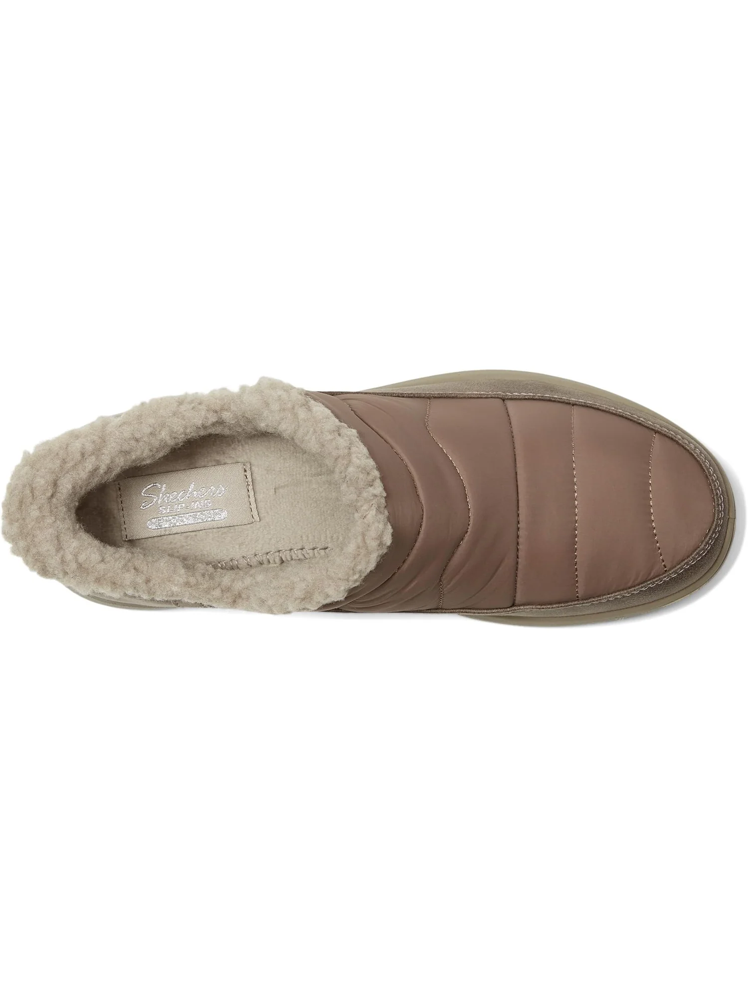 Тапочки SKECHERS Women's Cozy Escape - Snow Puff Hands Free Slip-ins — изображение 2 из 7, тауп