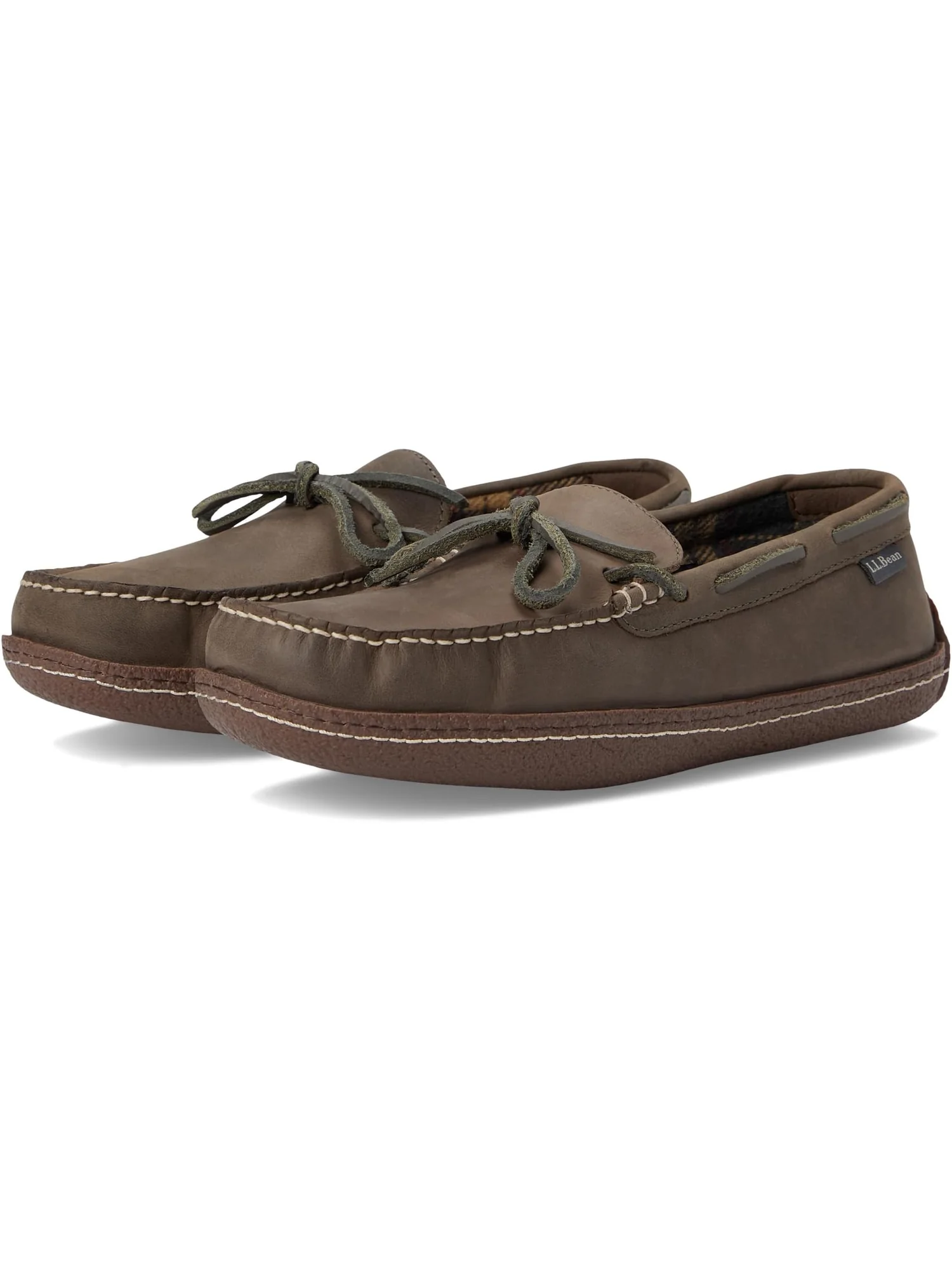 Тапочки L.L.Bean Hand Sewn Slippers Flannel-Lined — изображение 1 из 7, серый