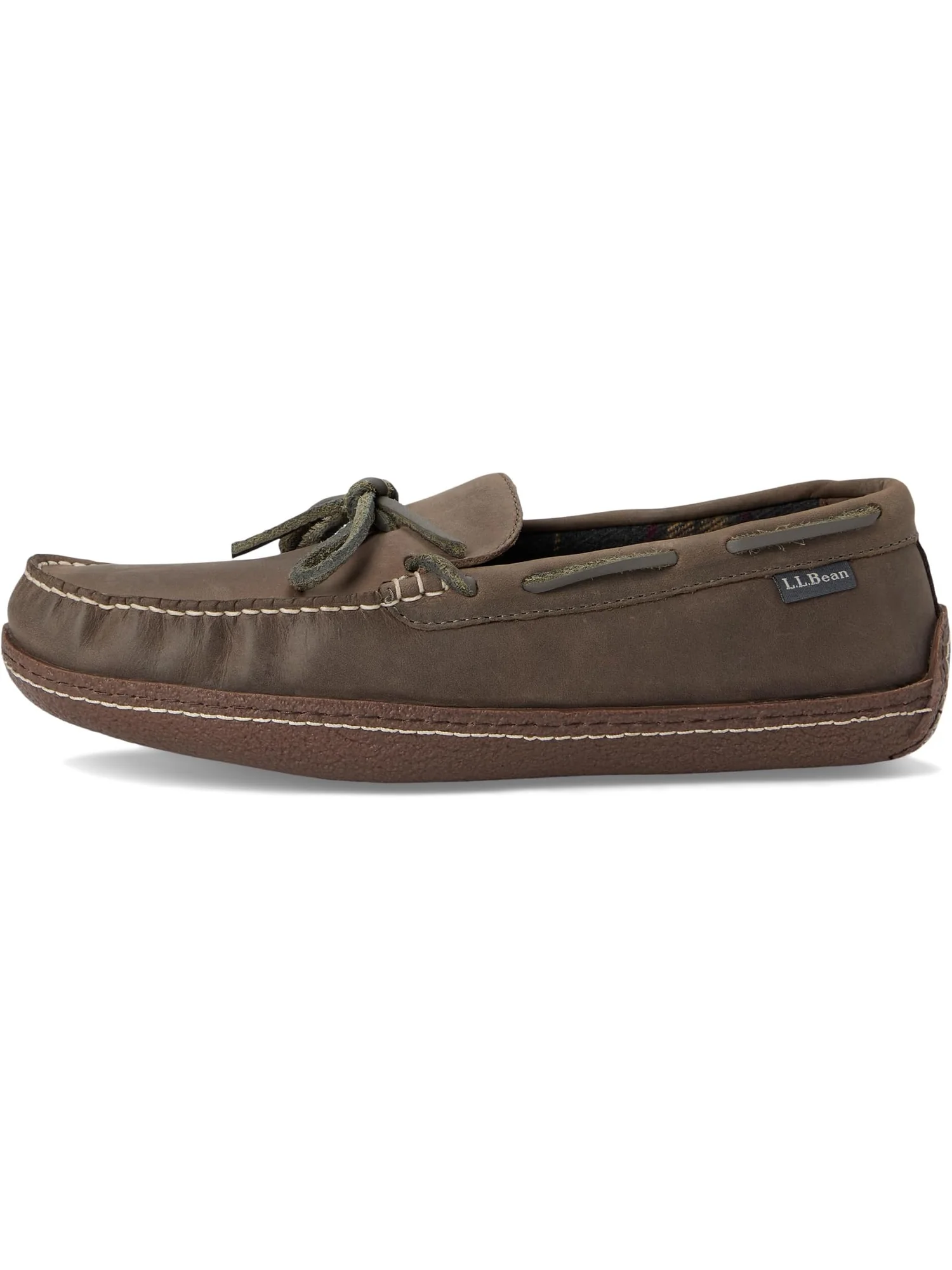 Тапочки L.L.Bean Hand Sewn Slippers Flannel-Lined — изображение 4 из 7, серый