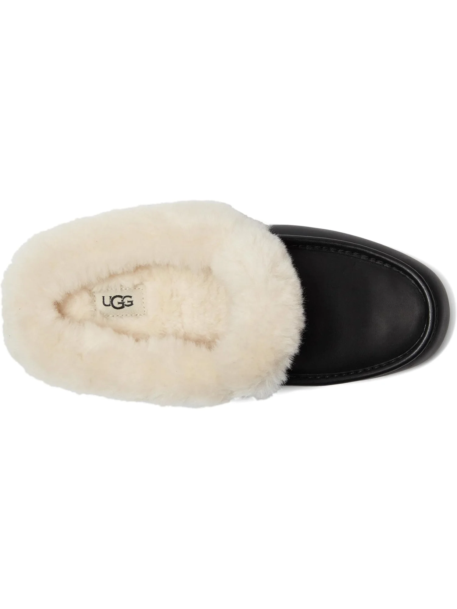 Тапочки UGG Ansley Mule Leather — изображение 2 из 7, черный