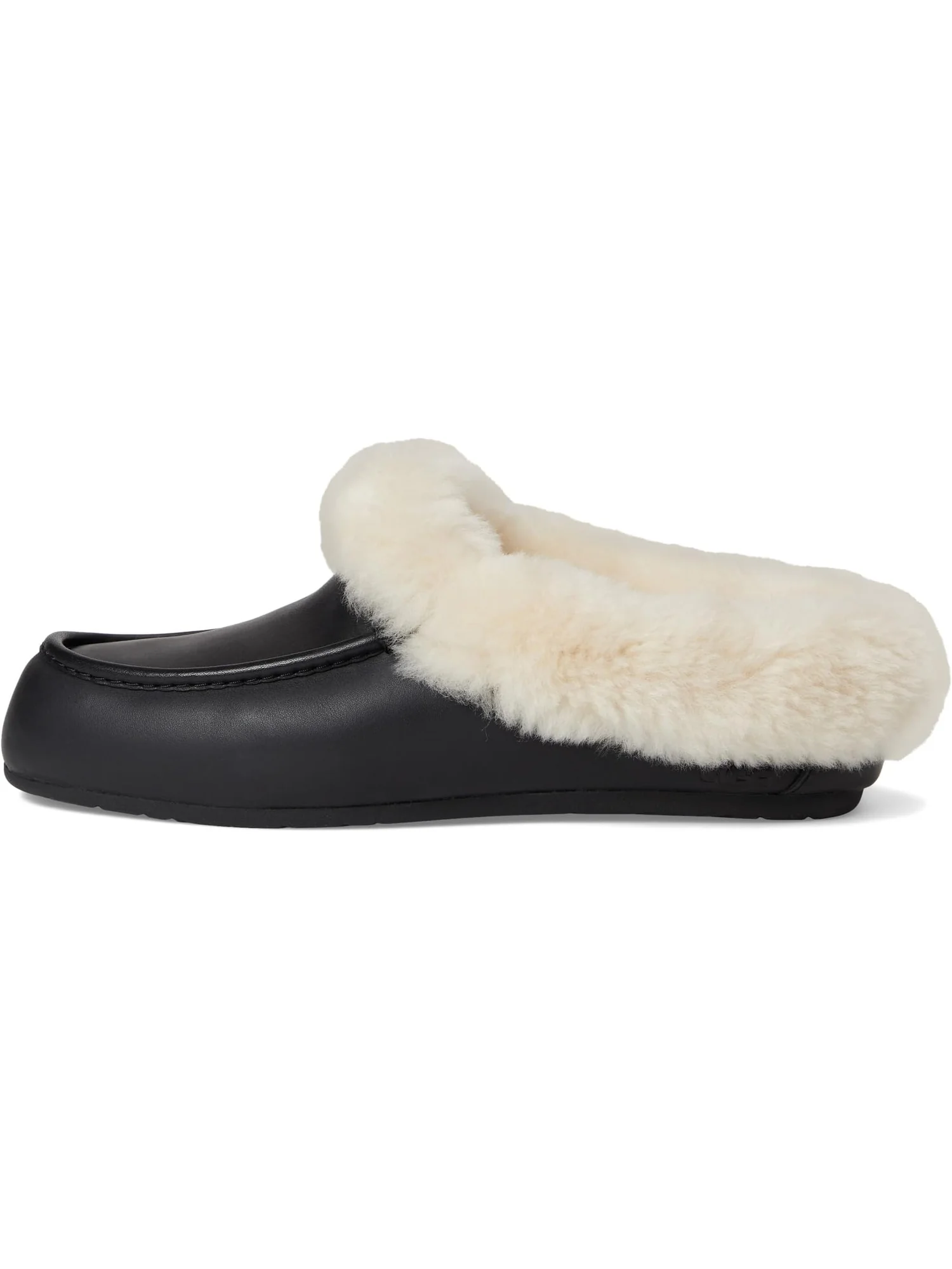 Тапочки UGG Ansley Mule Leather — изображение 4 из 7, черный