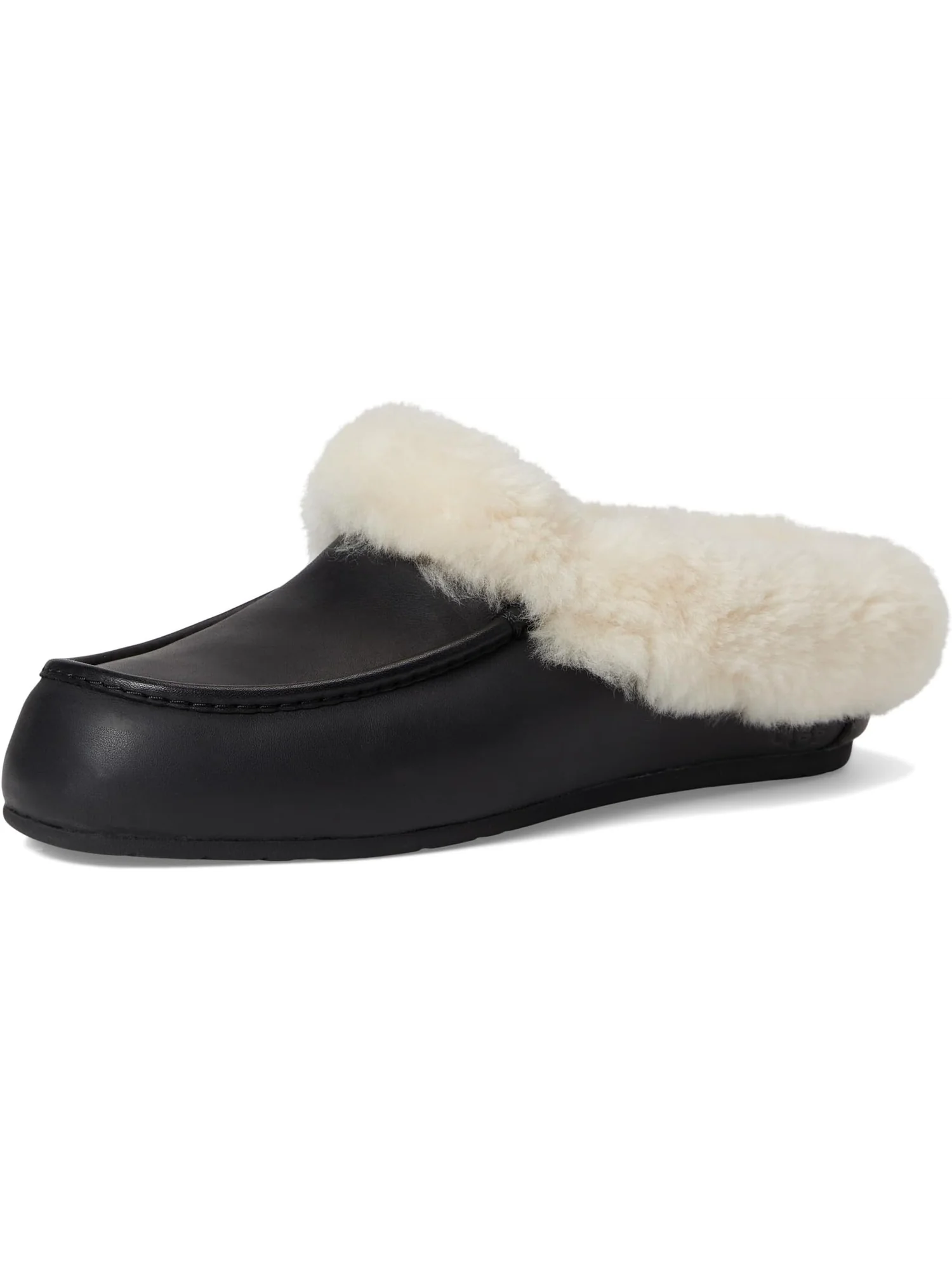 Тапочки UGG Ansley Mule Leather — изображение 7 из 7, черный