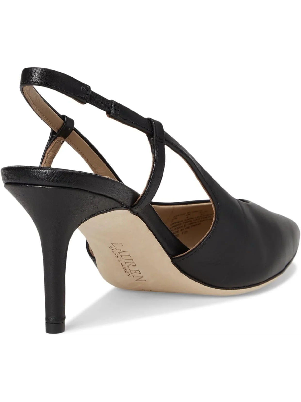 Туфли Lauren Ralph Lauren Khloe Leather Slingback Pumps — изображение 5 из 7, черный