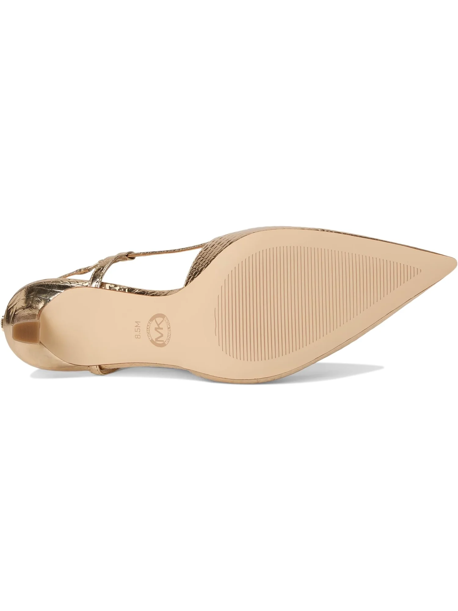 Туфли MICHAEL Michael Kors Alora Mid Sling — изображение 3 из 7, бледный золотистый