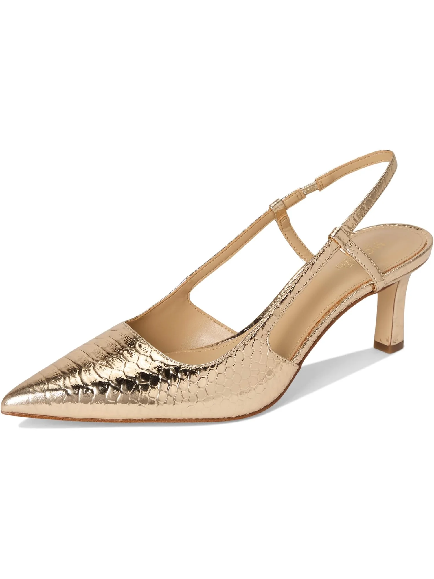 Туфли MICHAEL Michael Kors Alora Mid Sling — изображение 7 из 7, бледный золотистый