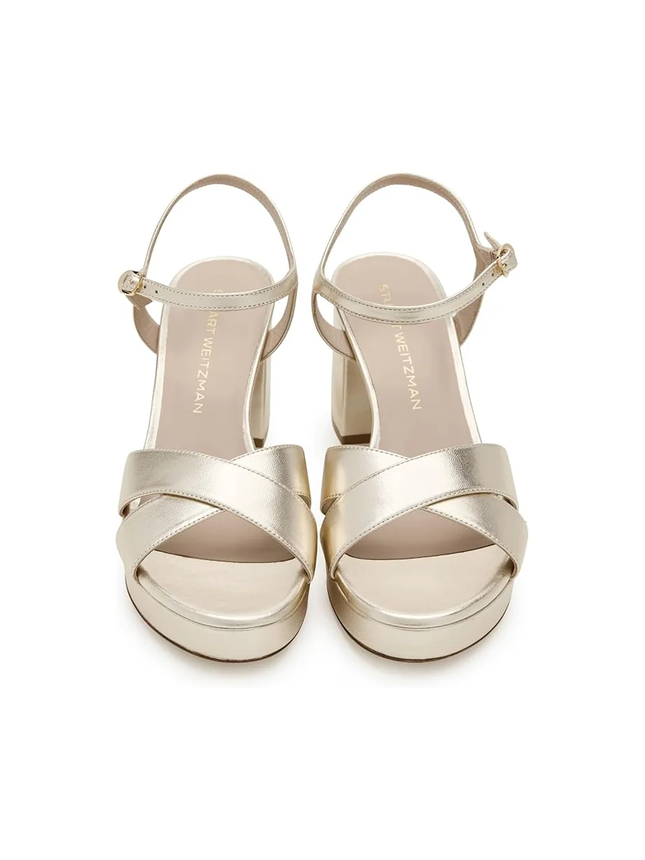Женские туфли Stuart Weitzman Dayna Platform 80 — изображение 2 из 6, светлый золотистый