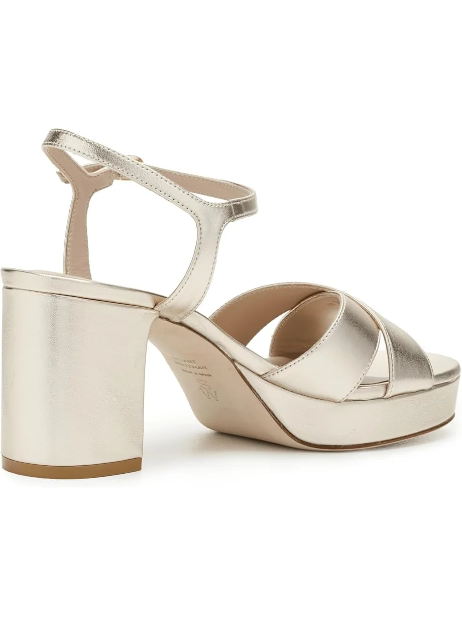 Женские туфли Stuart Weitzman Dayna Platform 80 — изображение 3 из 6, светлый золотистый