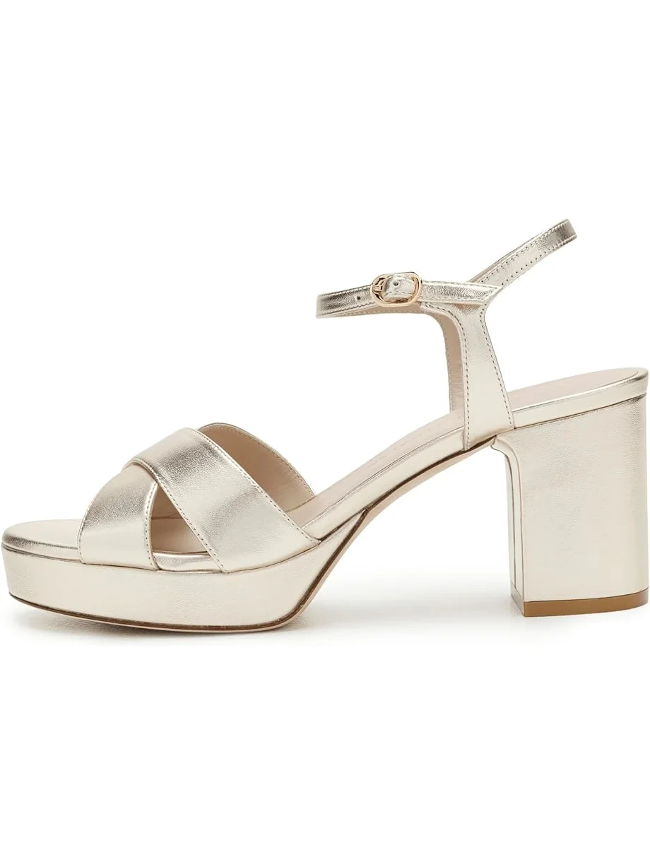 Женские туфли Stuart Weitzman Dayna Platform 80 — изображение 4 из 6, светлый золотистый
