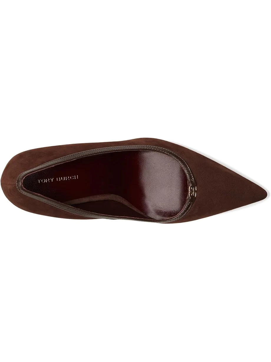 Женские туфли Tory Burch Double T Buckle Pumps 80mm — изображение 2 из 7, коричневый