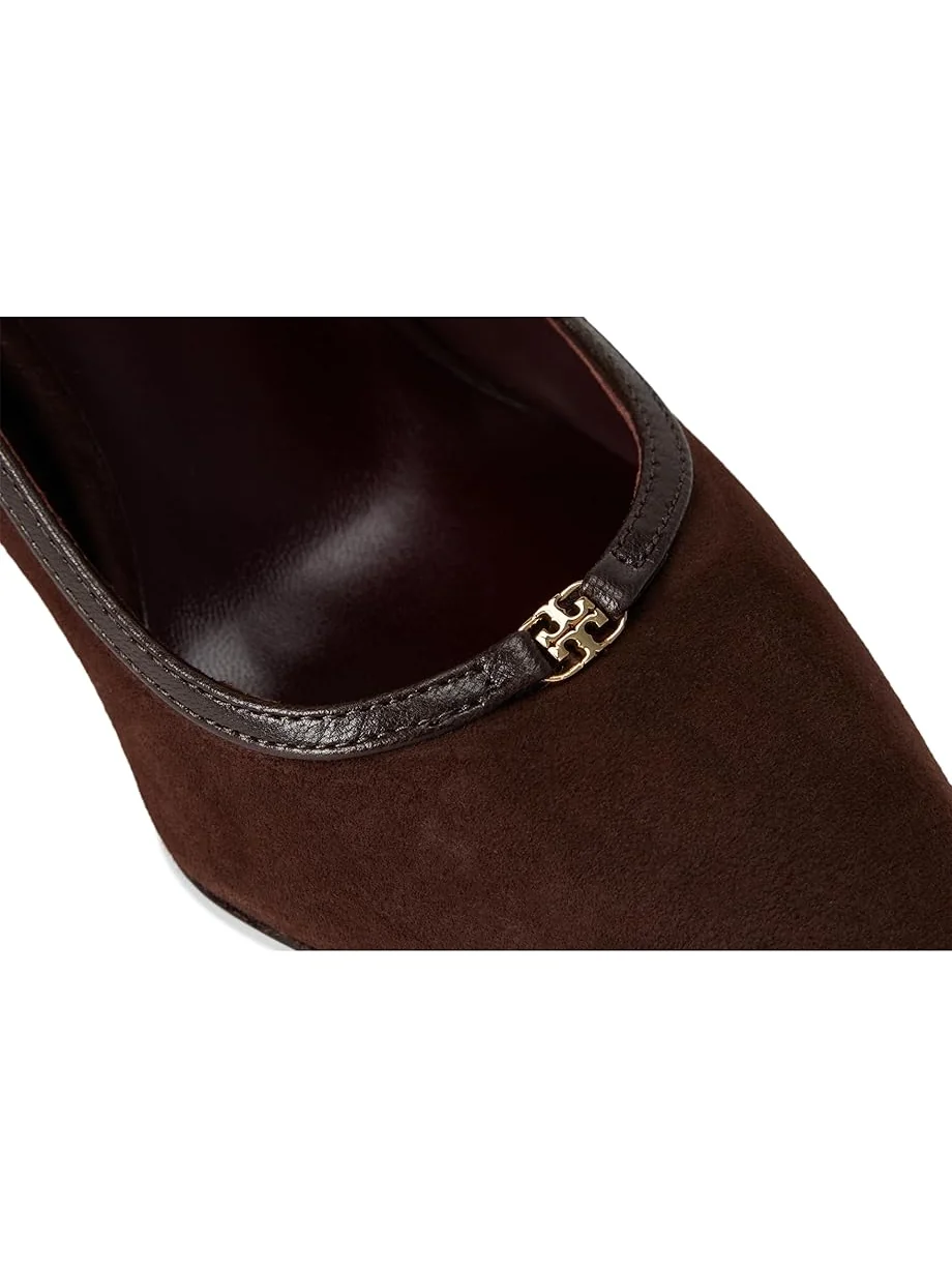 Женские туфли Tory Burch Double T Buckle Pumps 80mm — изображение 6 из 7, коричневый