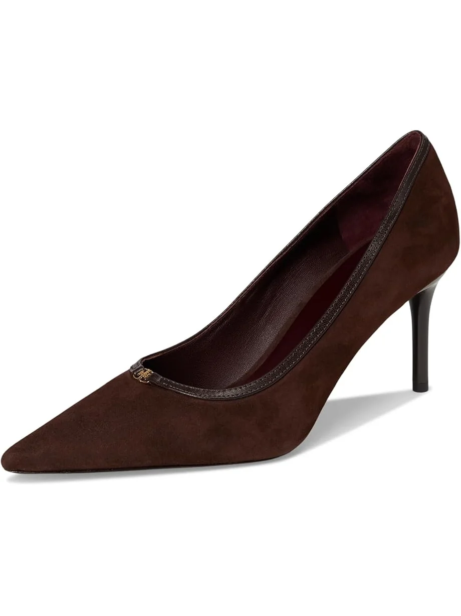 Женские туфли Tory Burch Double T Buckle Pumps 80mm — изображение 7 из 7, коричневый