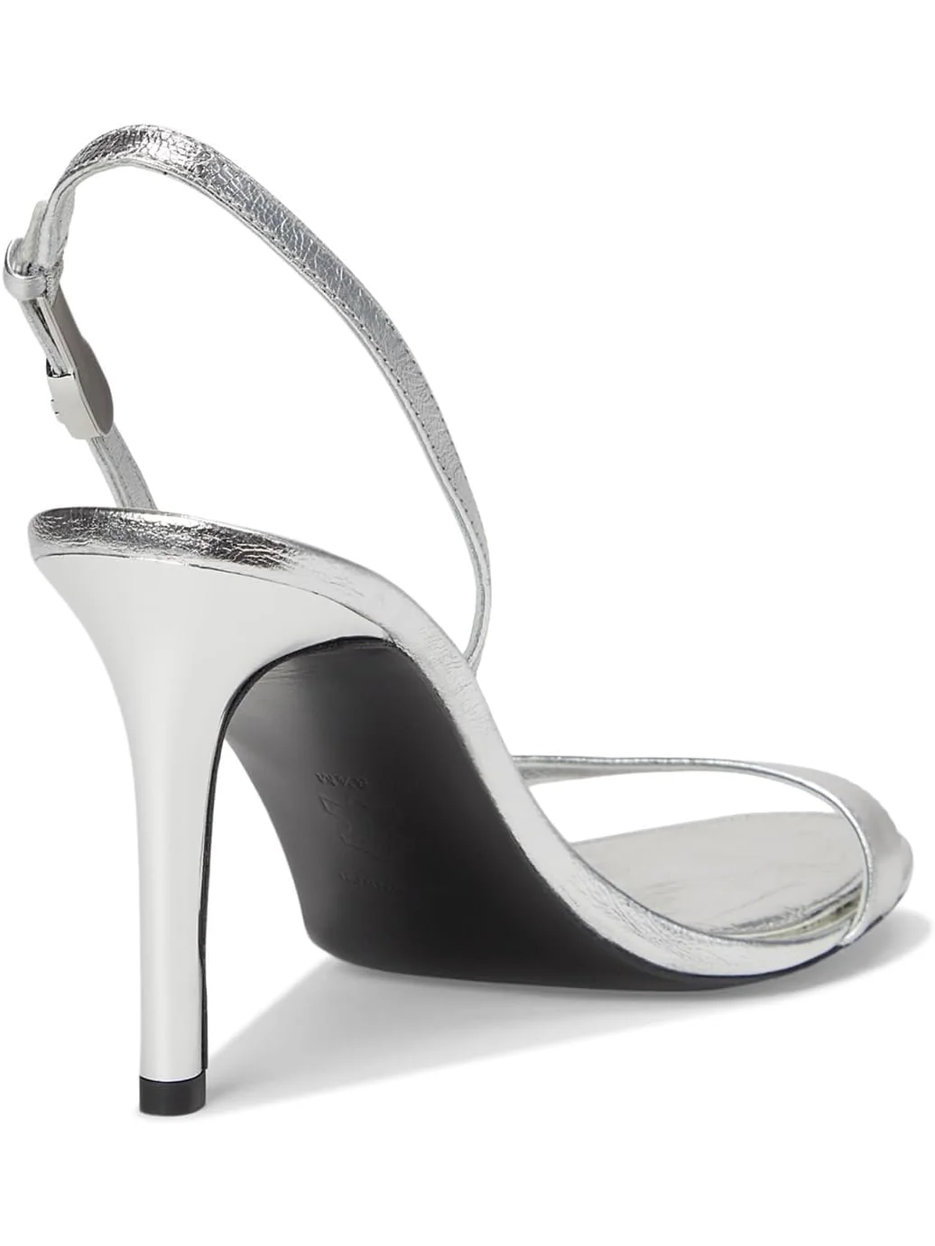 Туфли Tory Burch Double T Buckle Heel Sandals 85 mm — изображение 5 из 7, серебристый