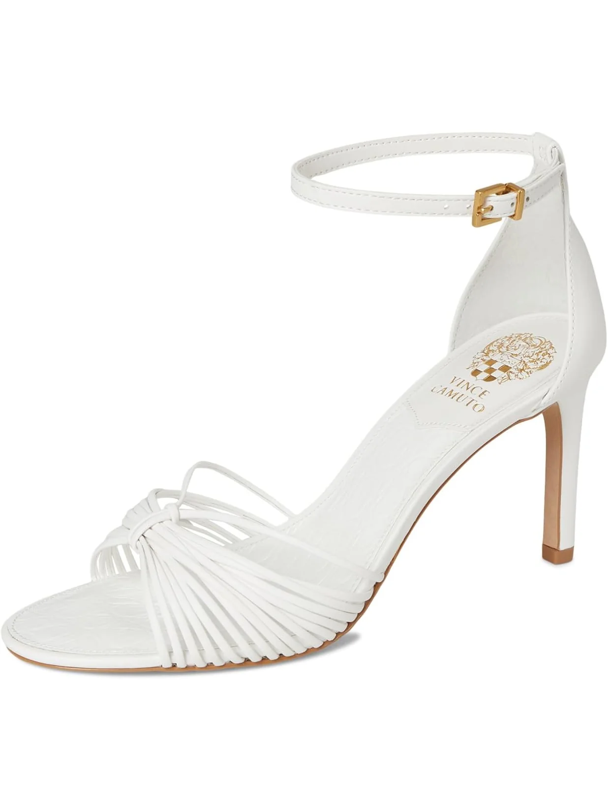 Туфли Vince Camuto Blaine Strappy Band High Heel Sandals — изображение 7 из 7, белый